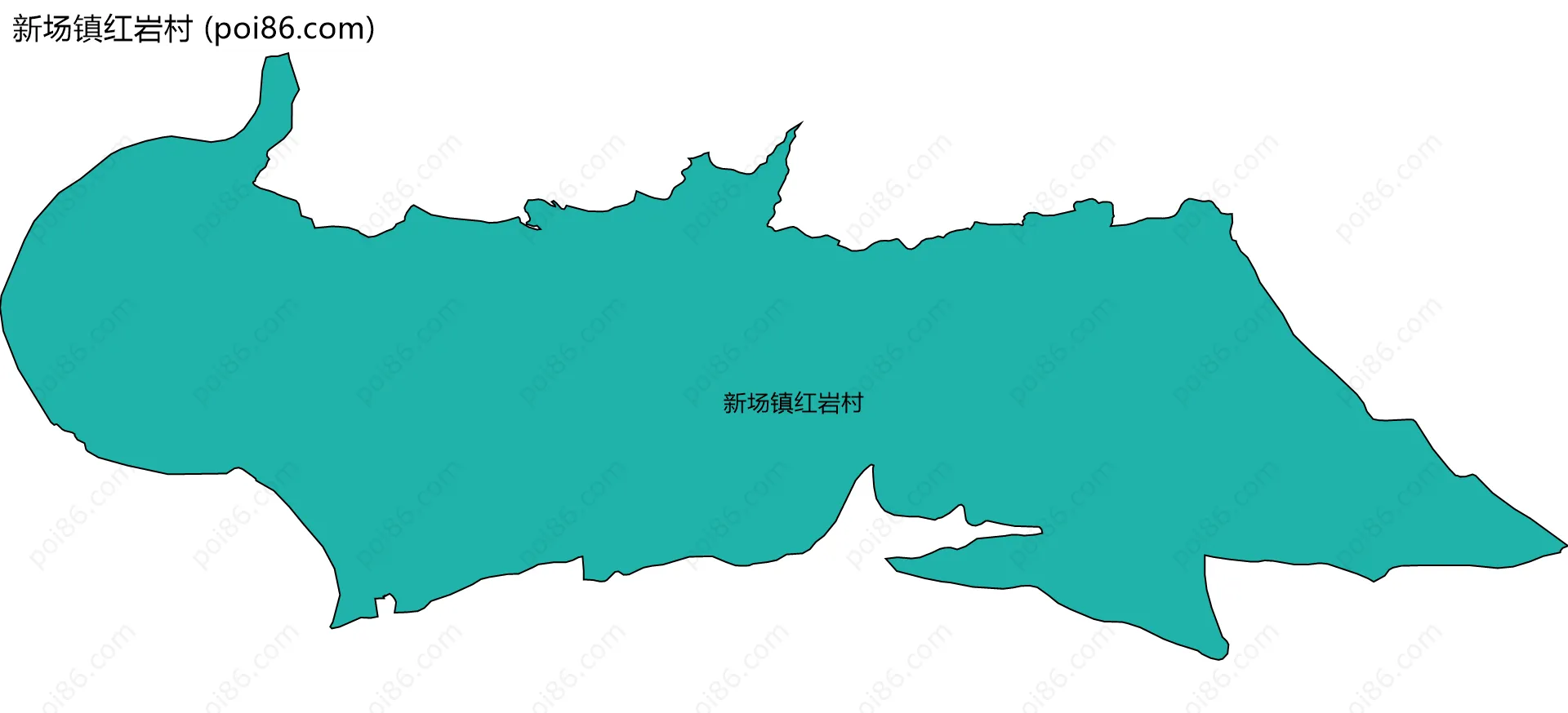 新场镇红岩村边界地图