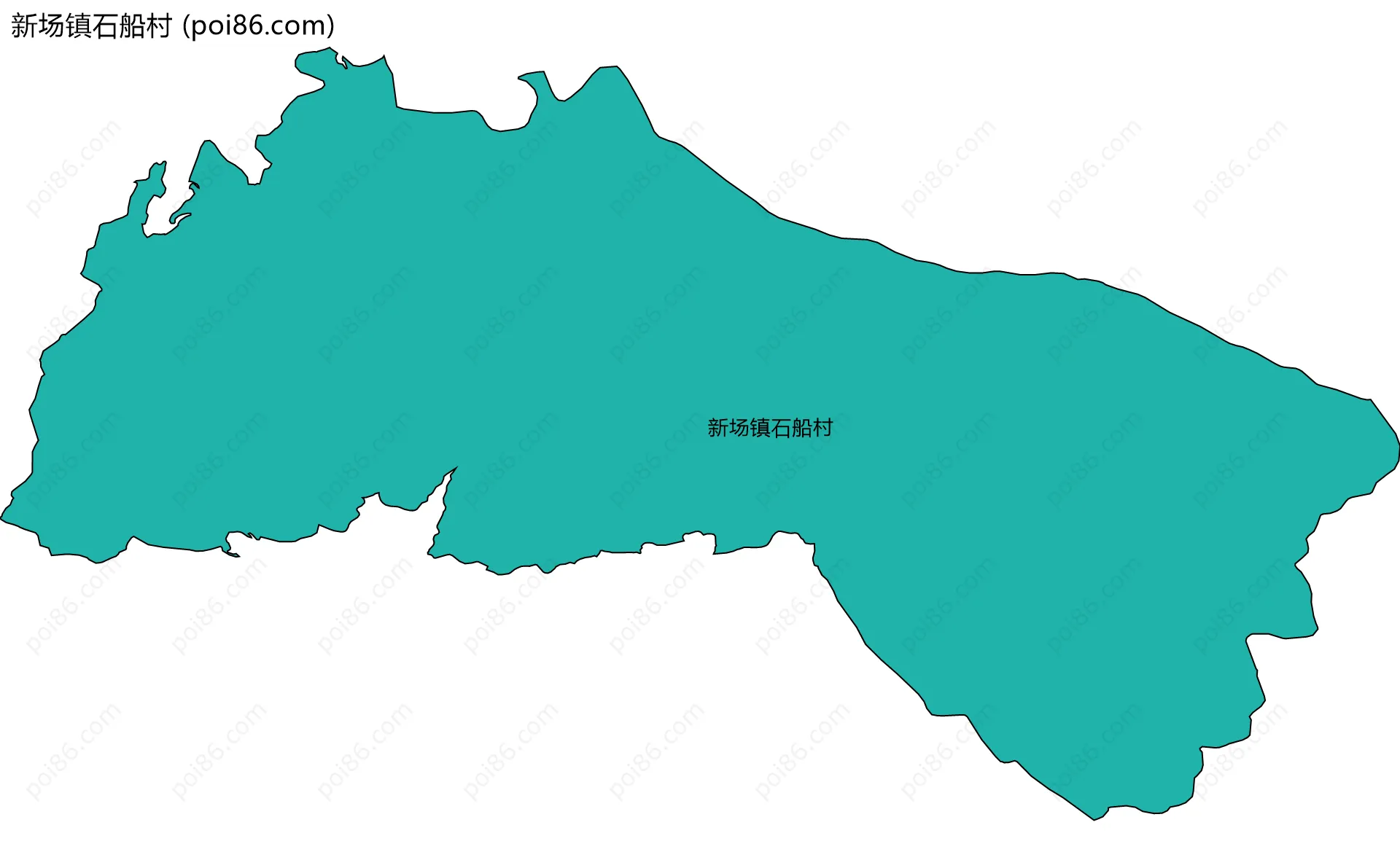 新场镇石船村边界地图