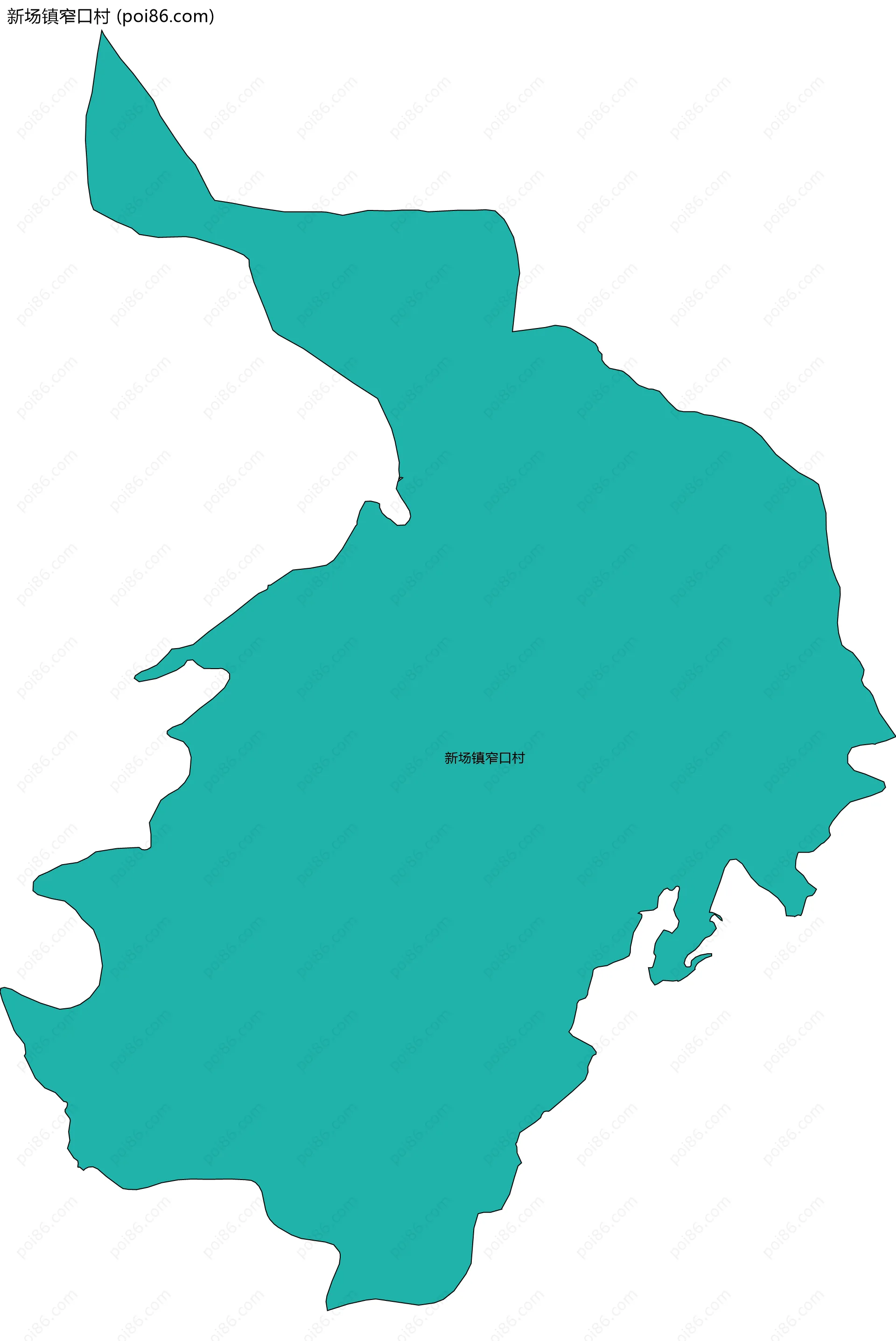 新场镇窄口村边界地图