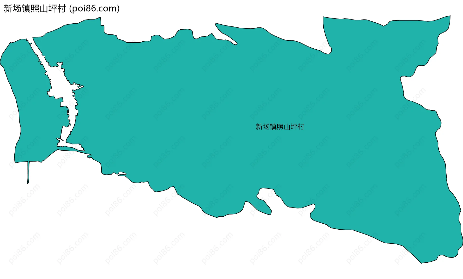 新场镇照山坪村边界地图