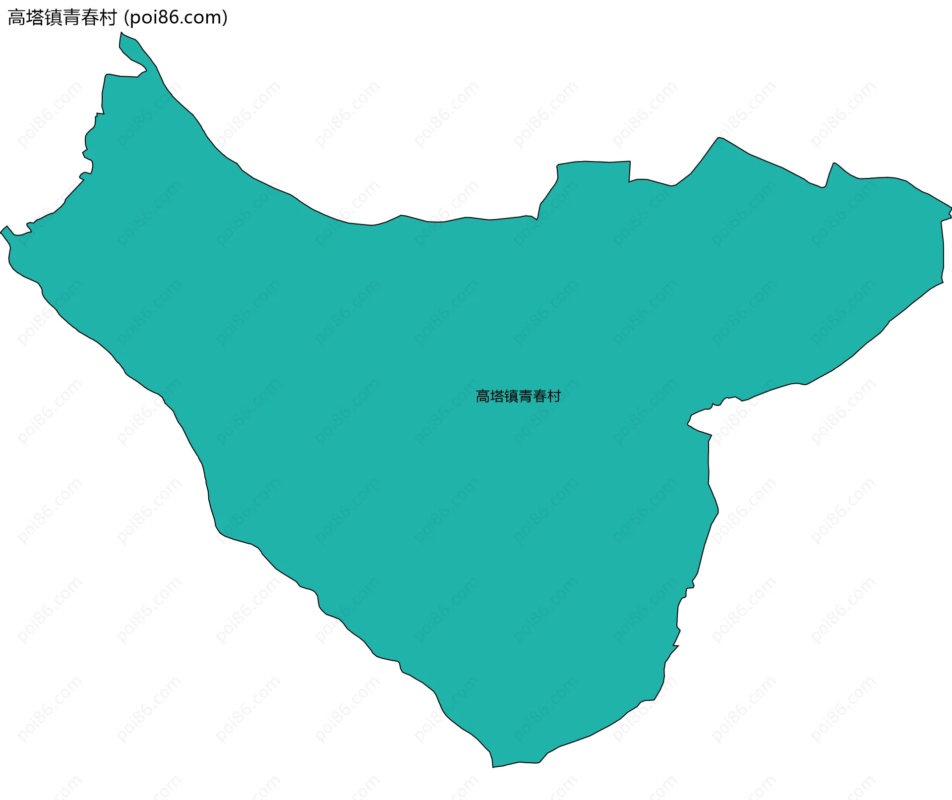 高塔镇青春村边界地图