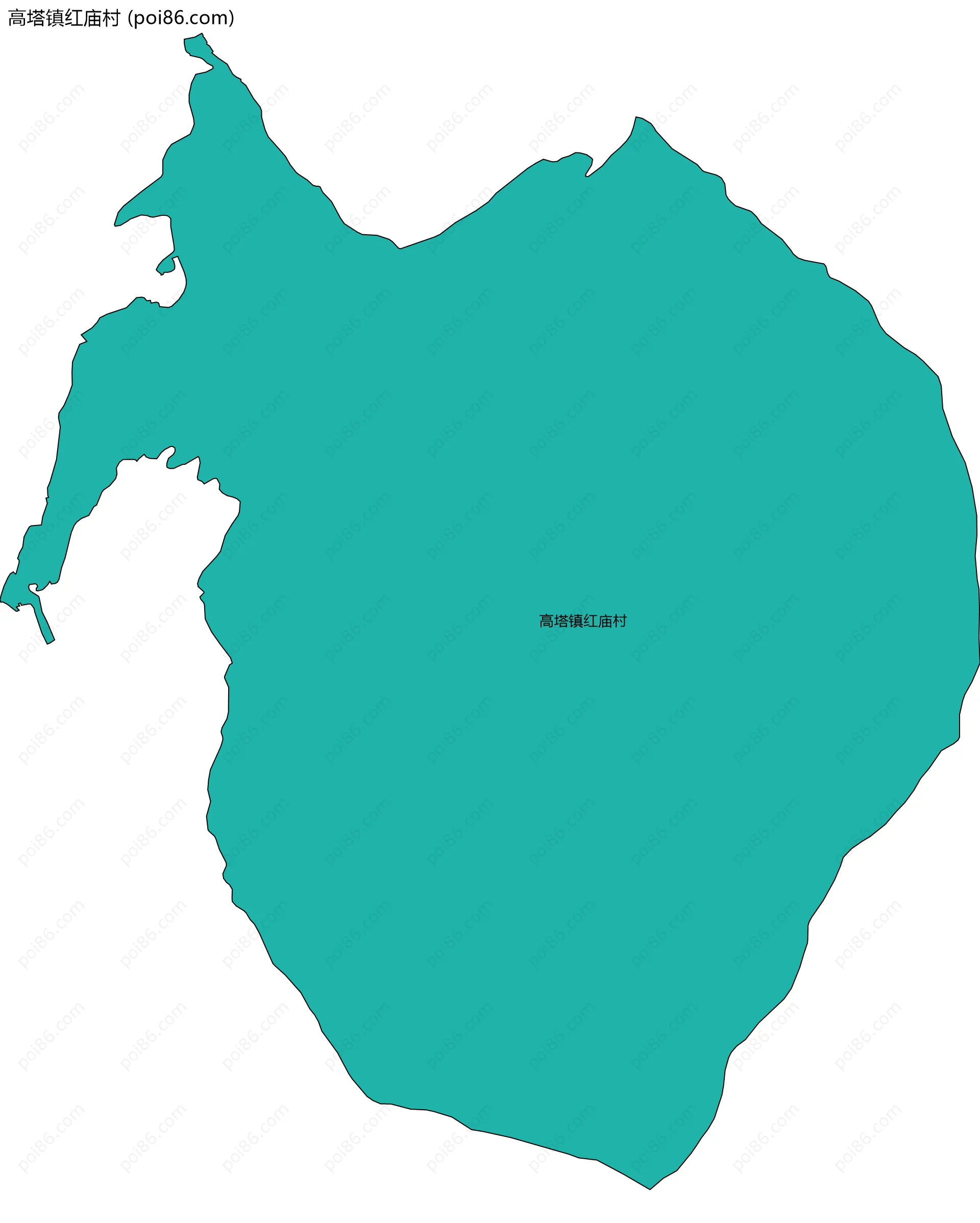 高塔镇红庙村边界地图