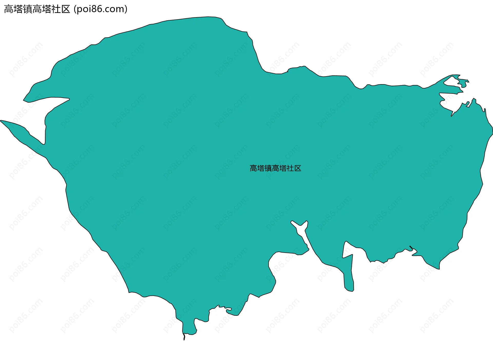高塔镇高塔社区边界地图