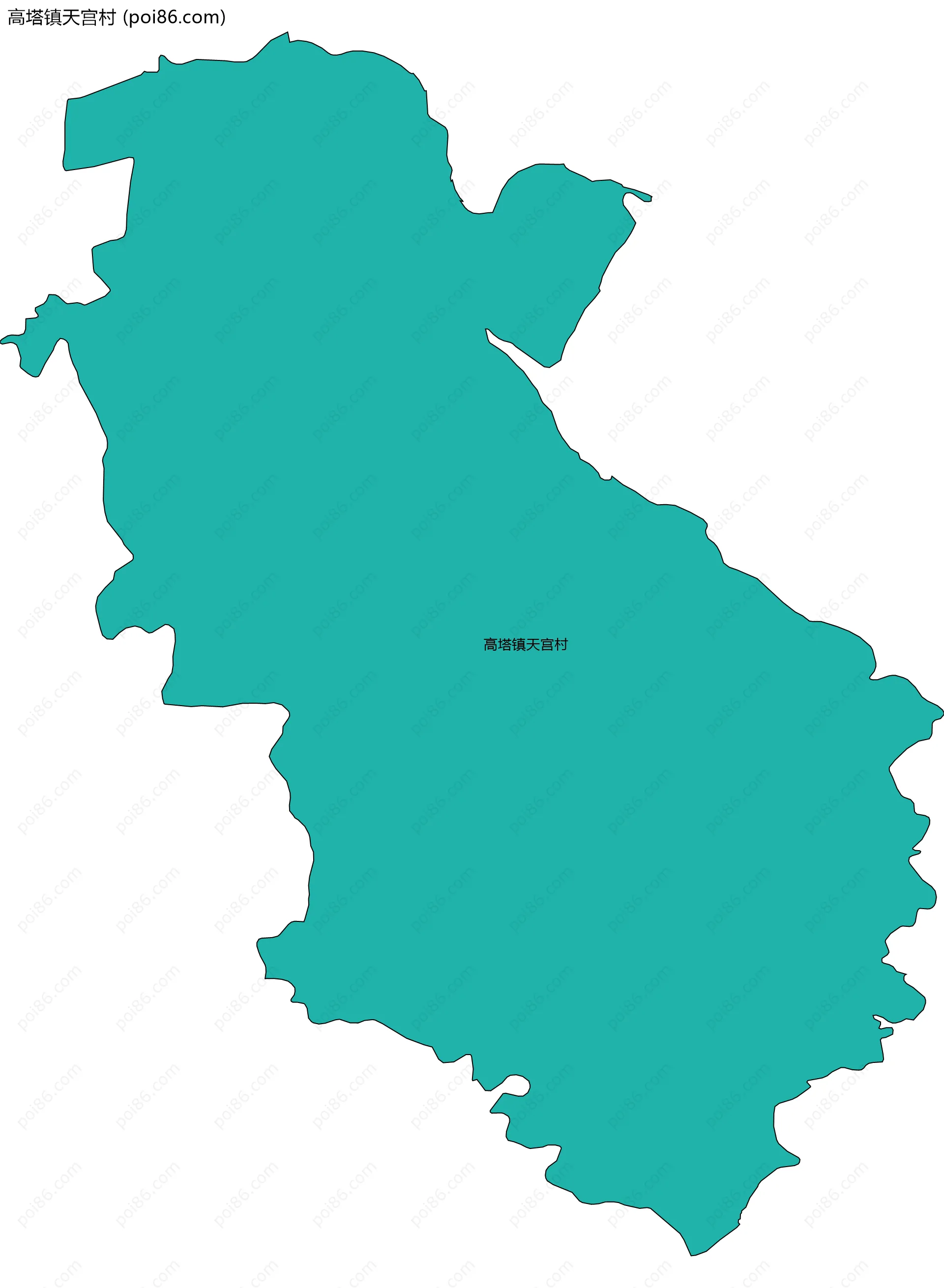 高塔镇天宫村边界地图