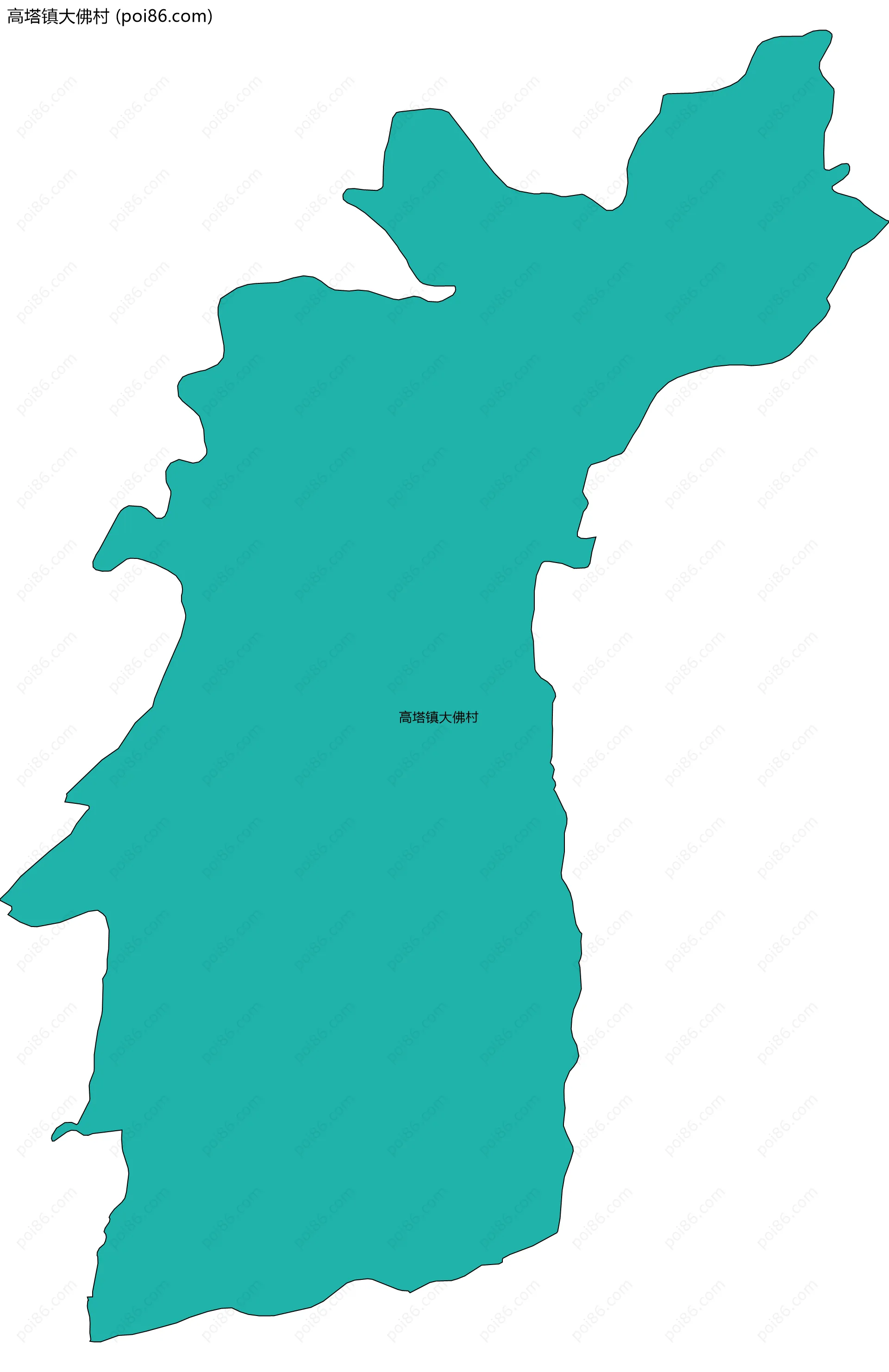 高塔镇大佛村边界地图