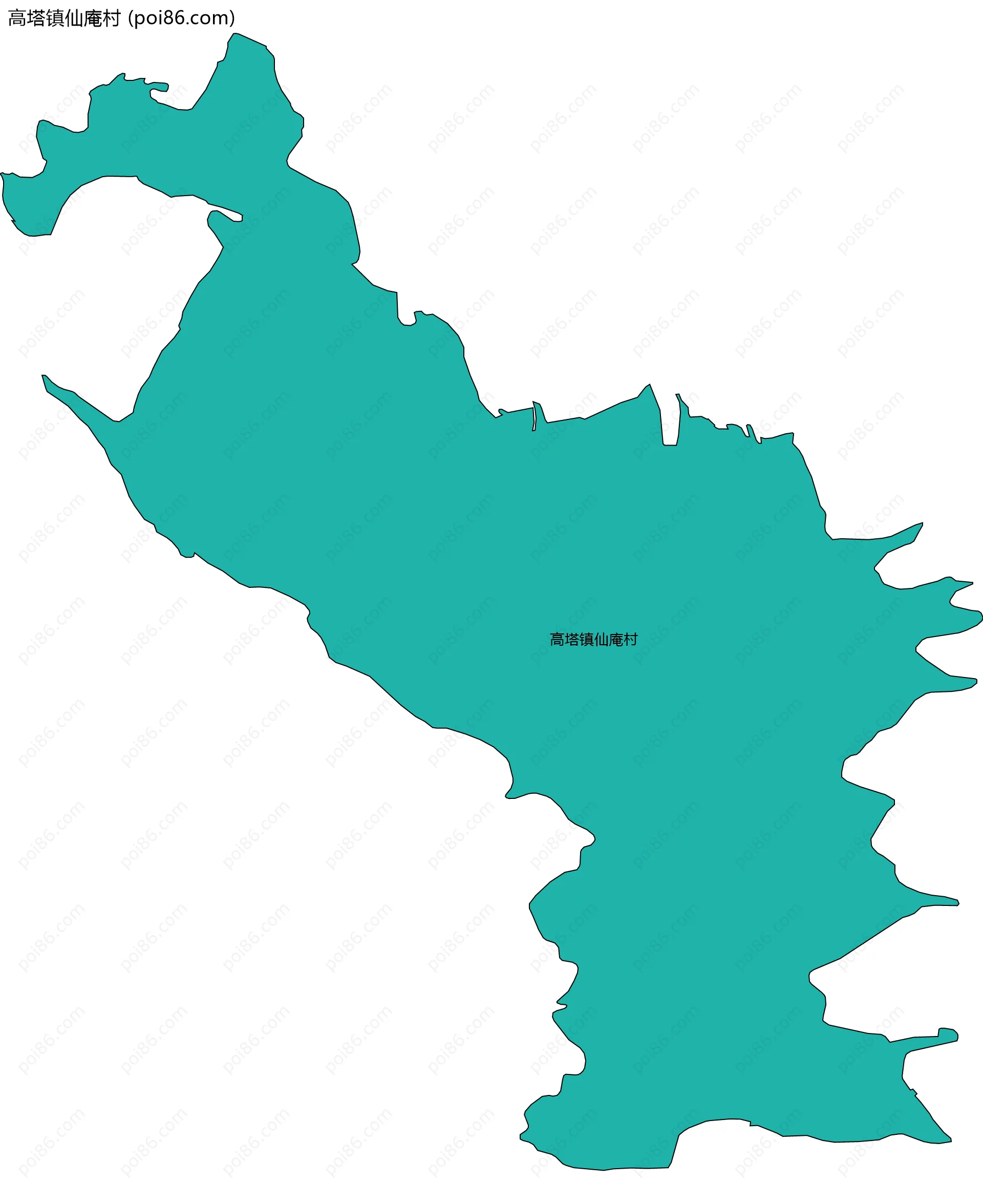 高塔镇仙庵村边界地图