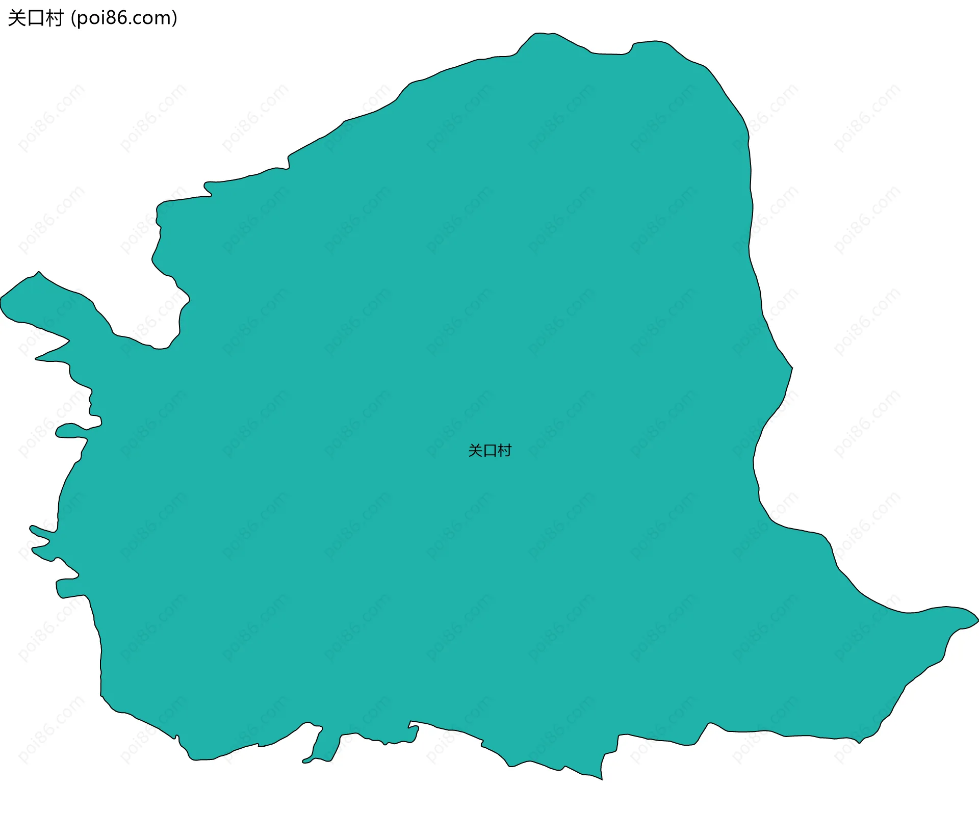 关口村边界地图