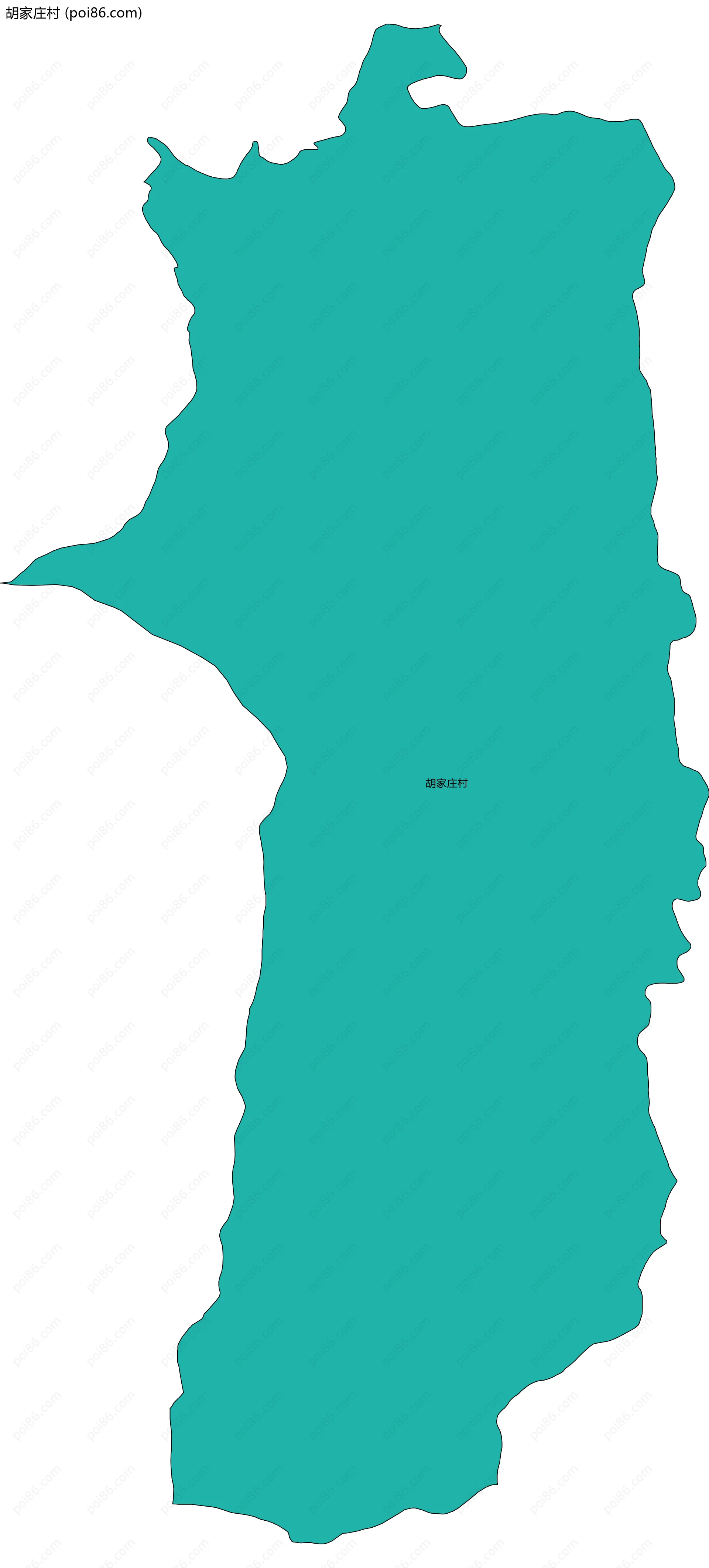 胡家庄村边界地图