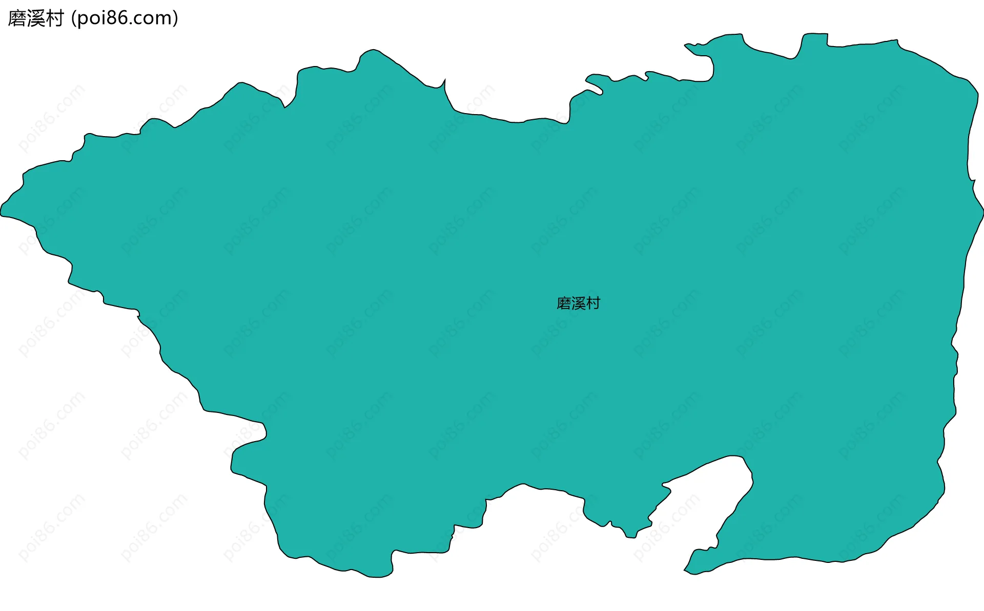 磨溪村边界地图