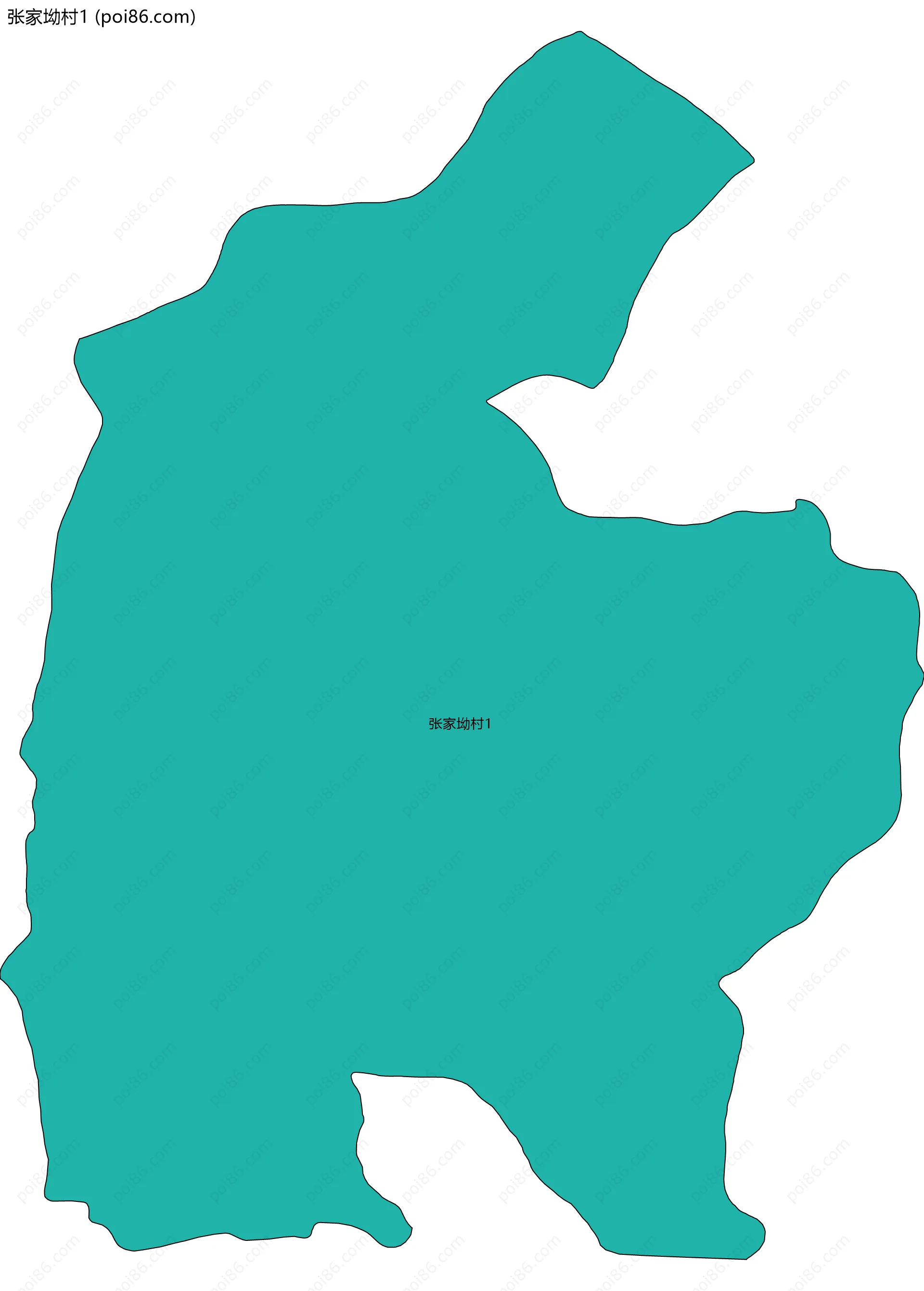 张家坳村1边界地图