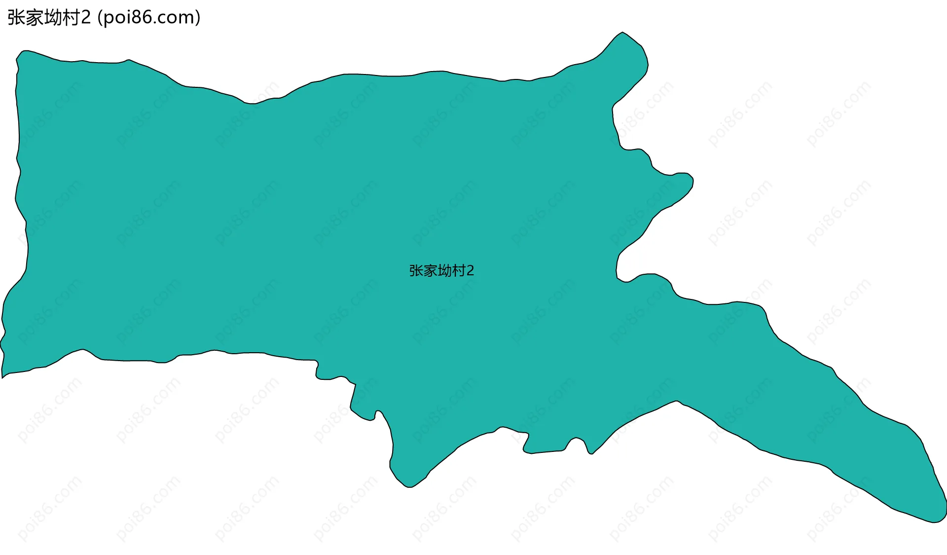 张家坳村2边界地图