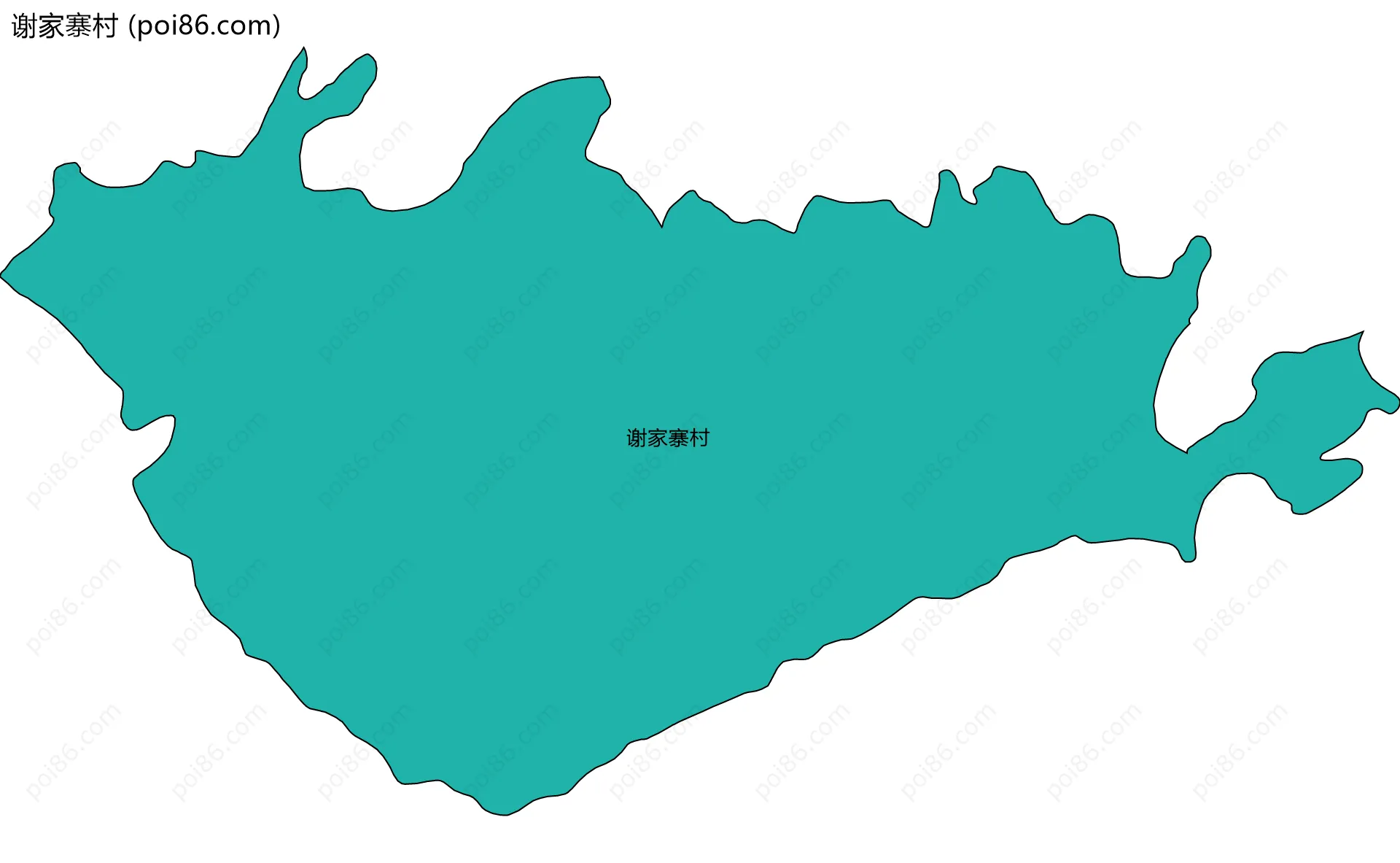 谢家寨村边界地图