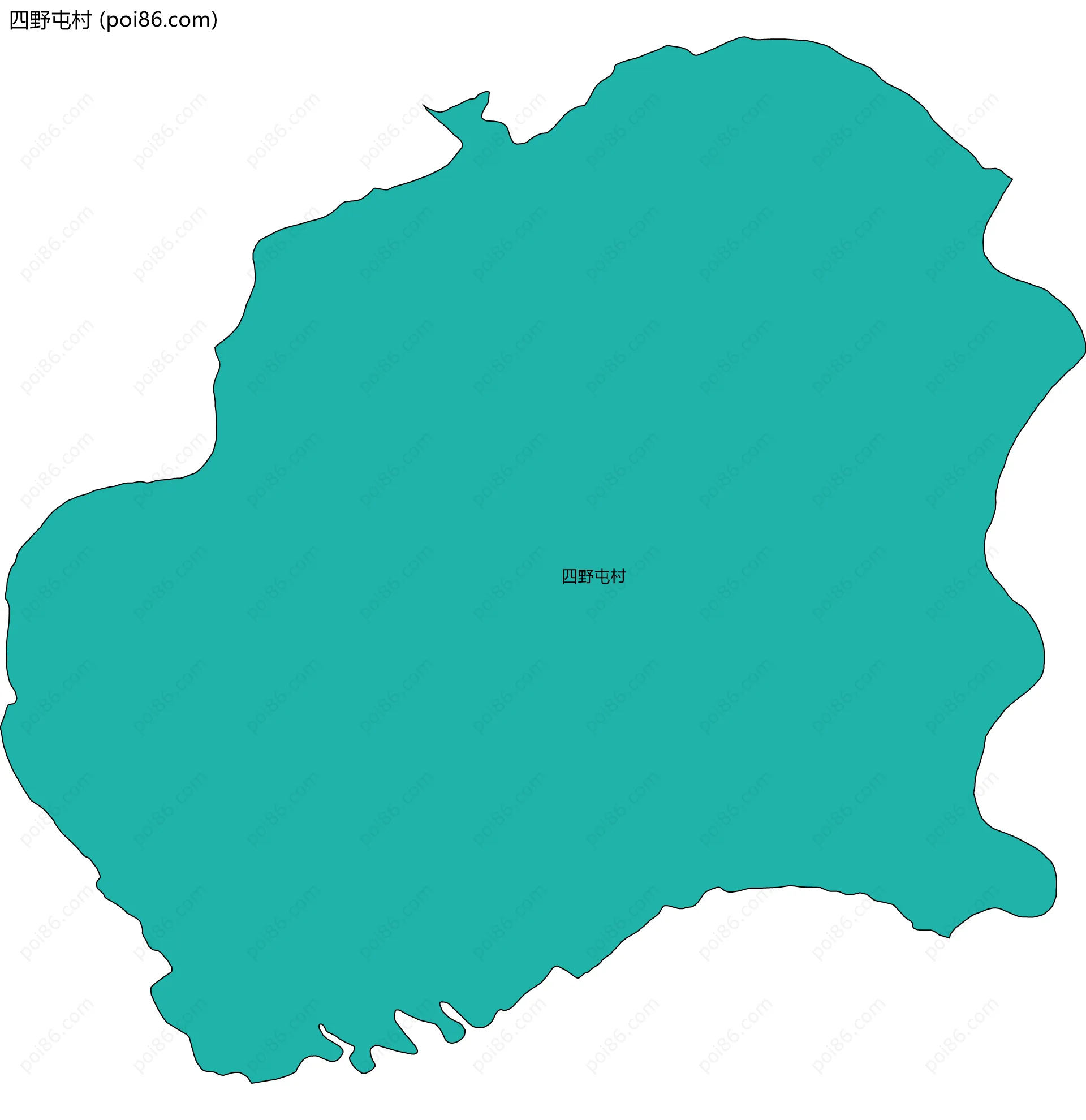 四野屯村边界地图