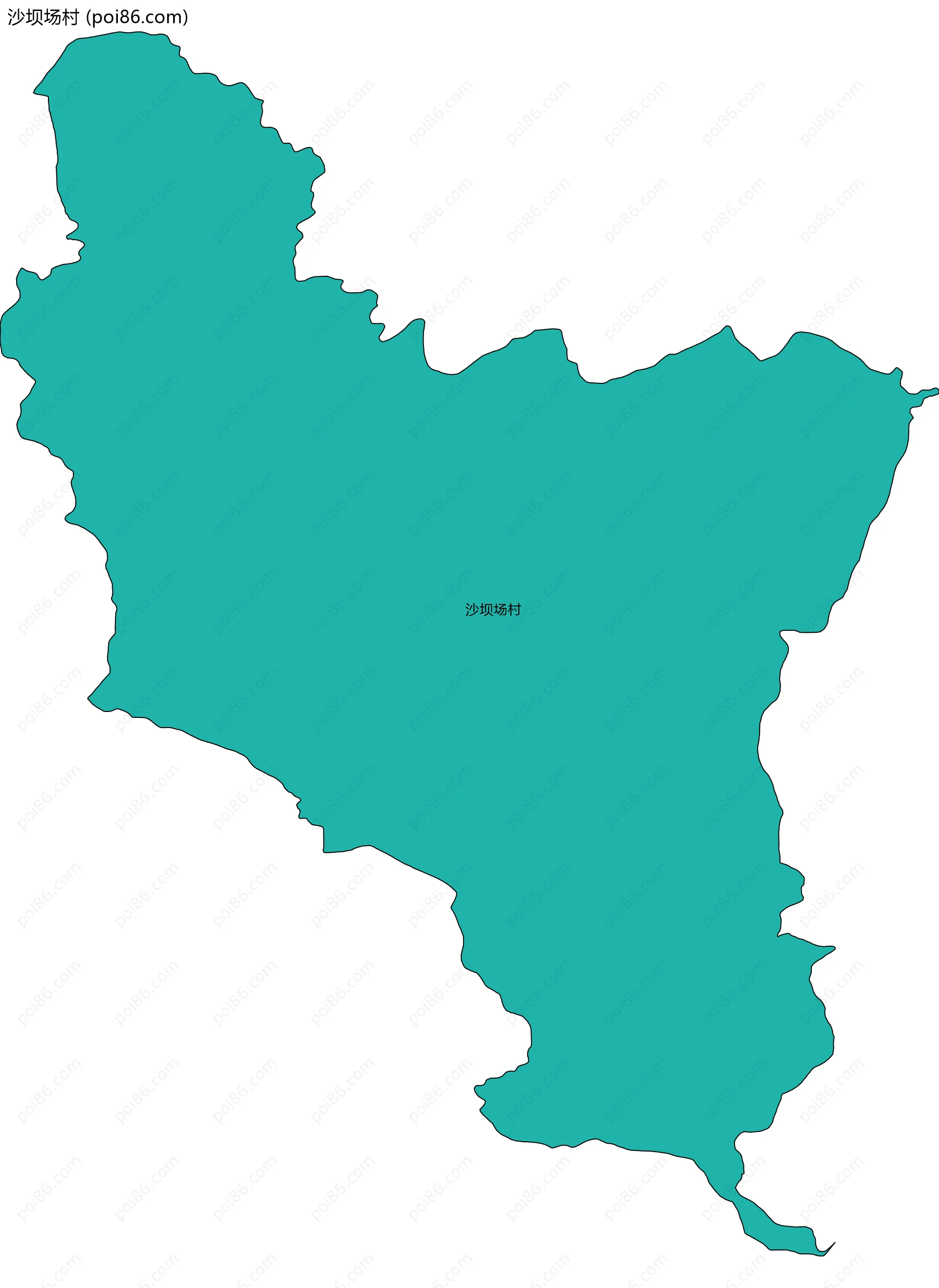 沙坝场村边界地图