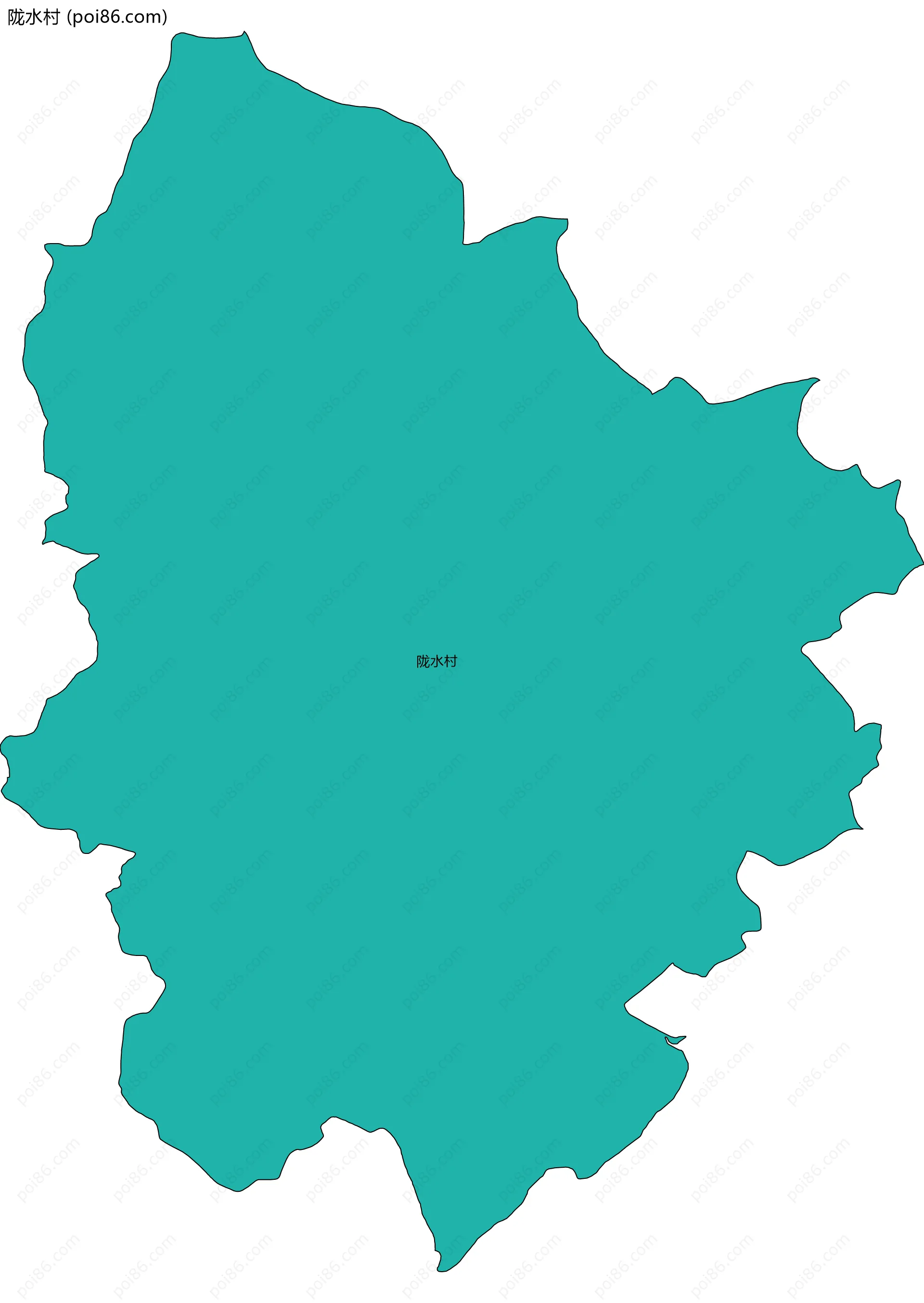 陇水村边界地图