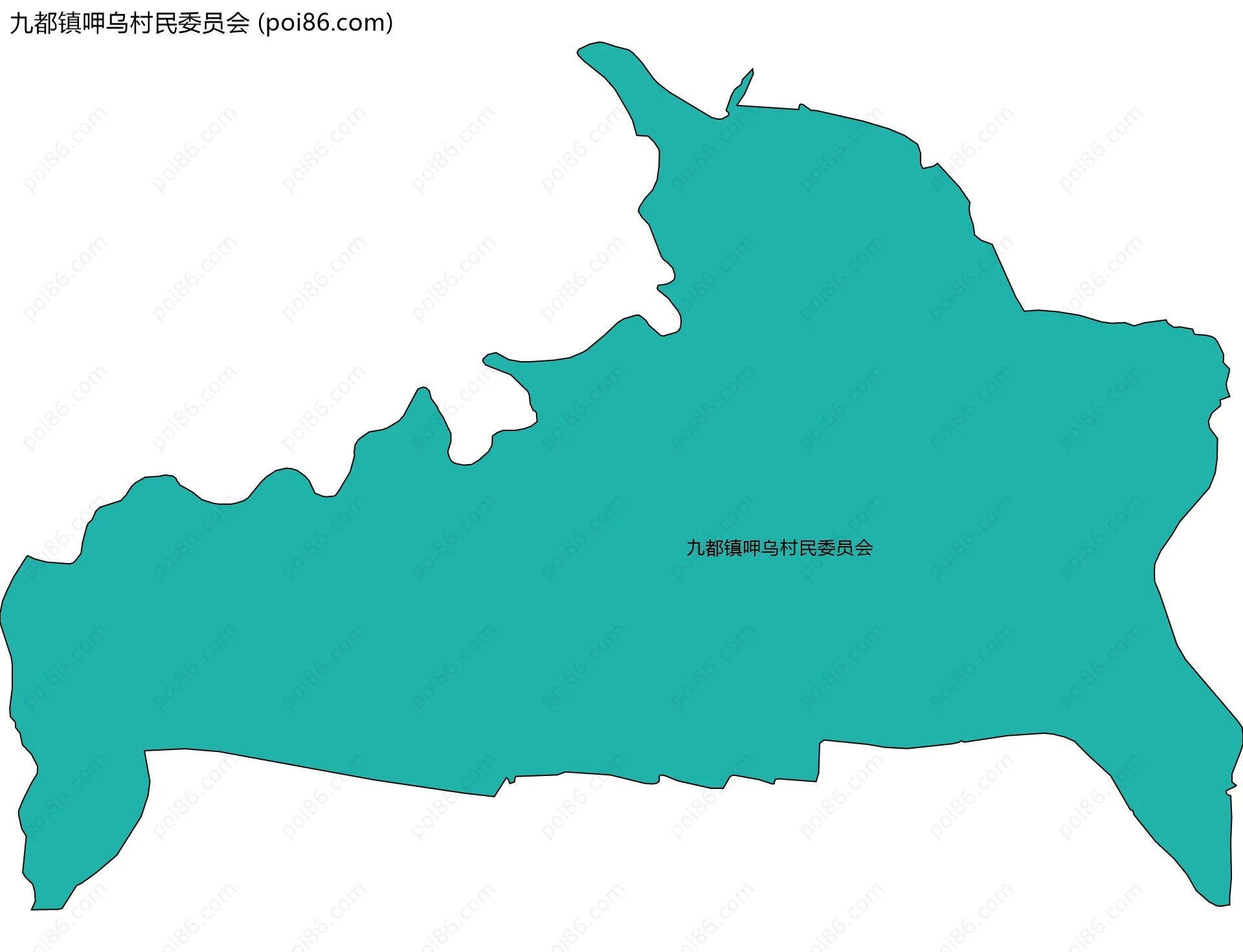 九都镇呷乌村民委员会边界地图
