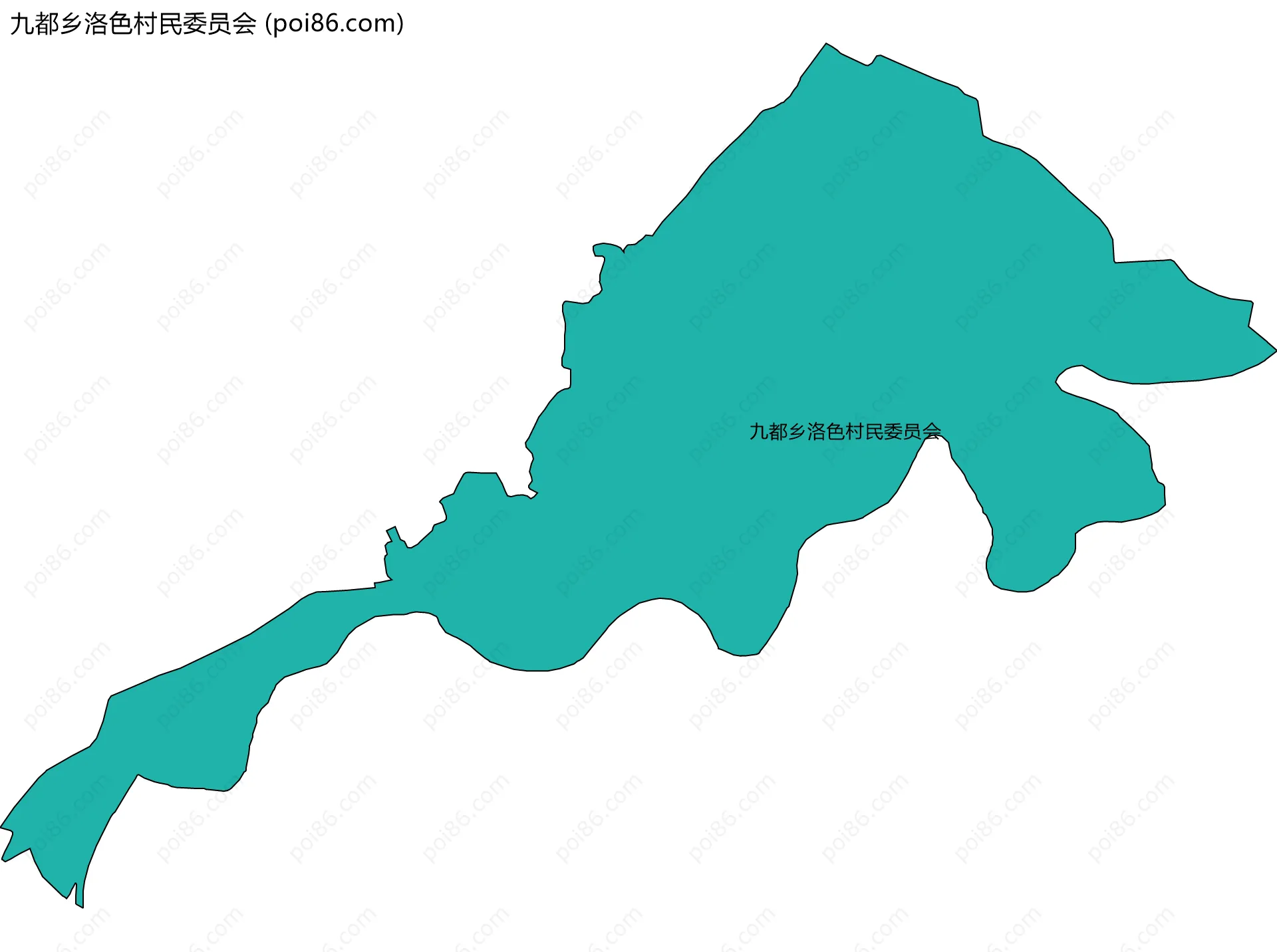 九都乡洛色村民委员会边界地图