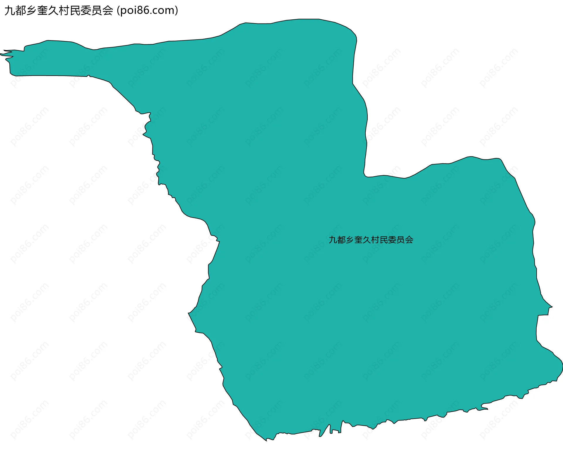 九都乡奎久村民委员会边界地图