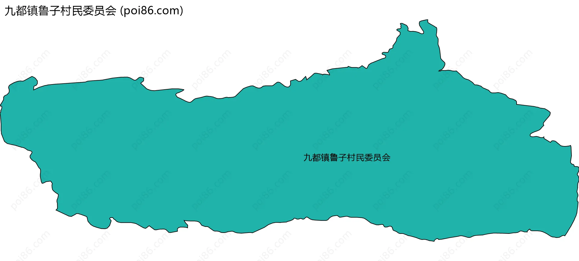 九都镇鲁子村民委员会边界地图