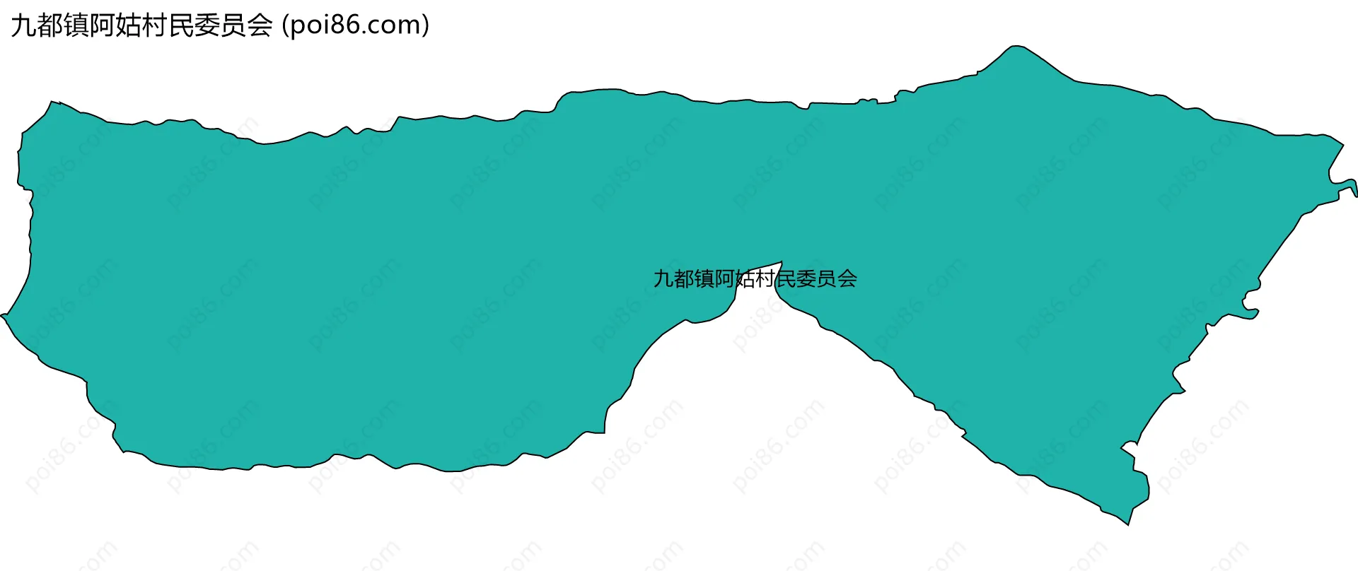 九都镇阿姑村民委员会边界地图