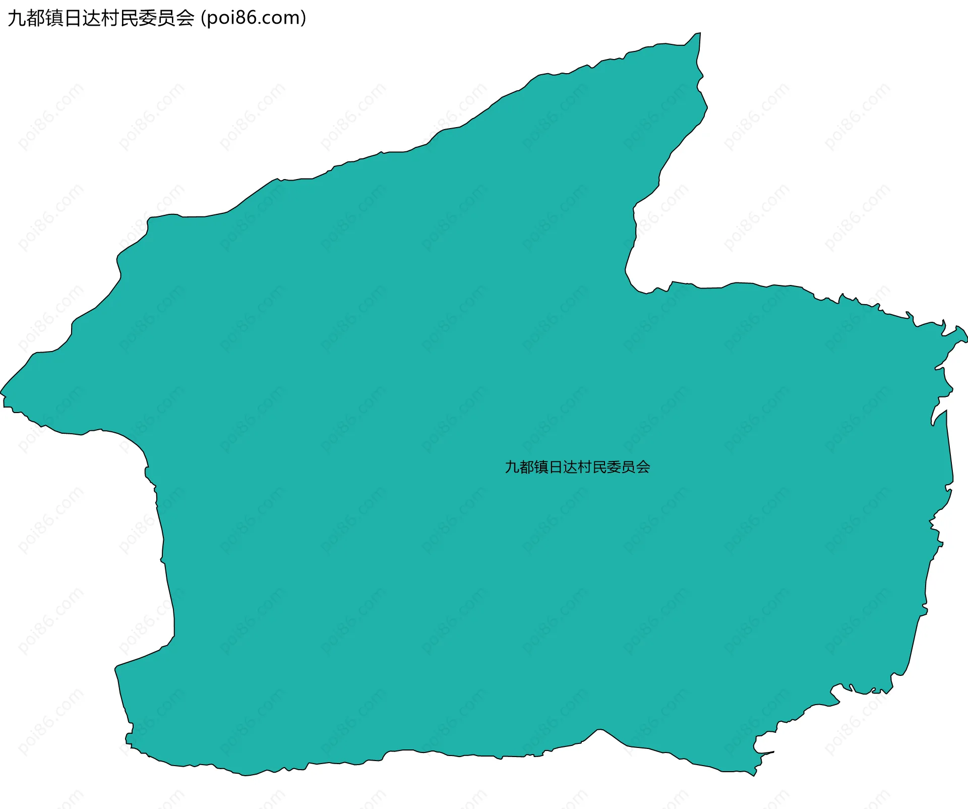 九都镇日达村民委员会边界地图