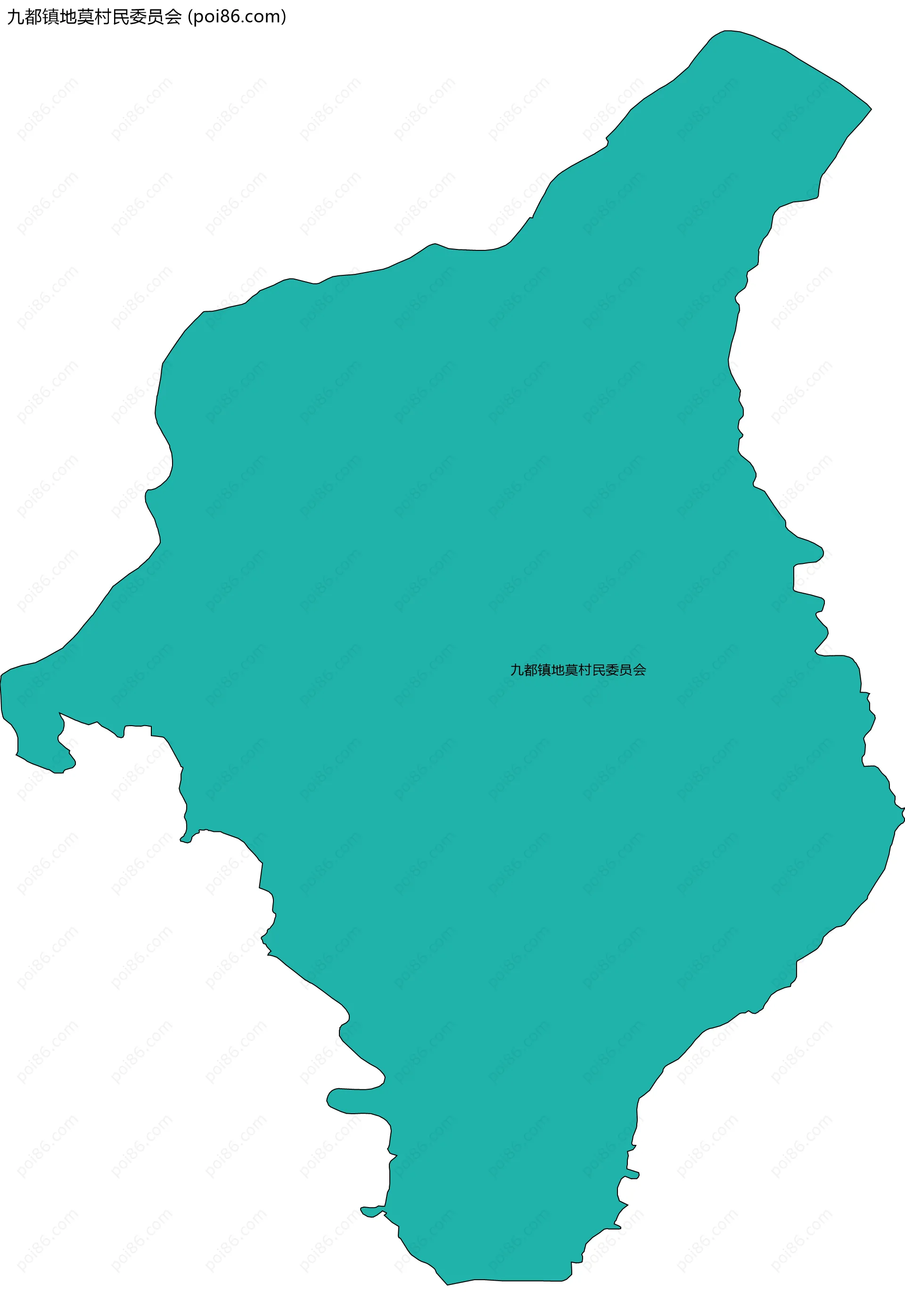 九都镇地莫村民委员会边界地图