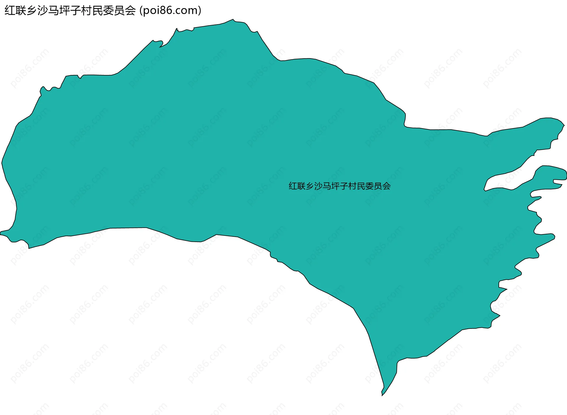 红联乡沙马坪子村民委员会边界地图