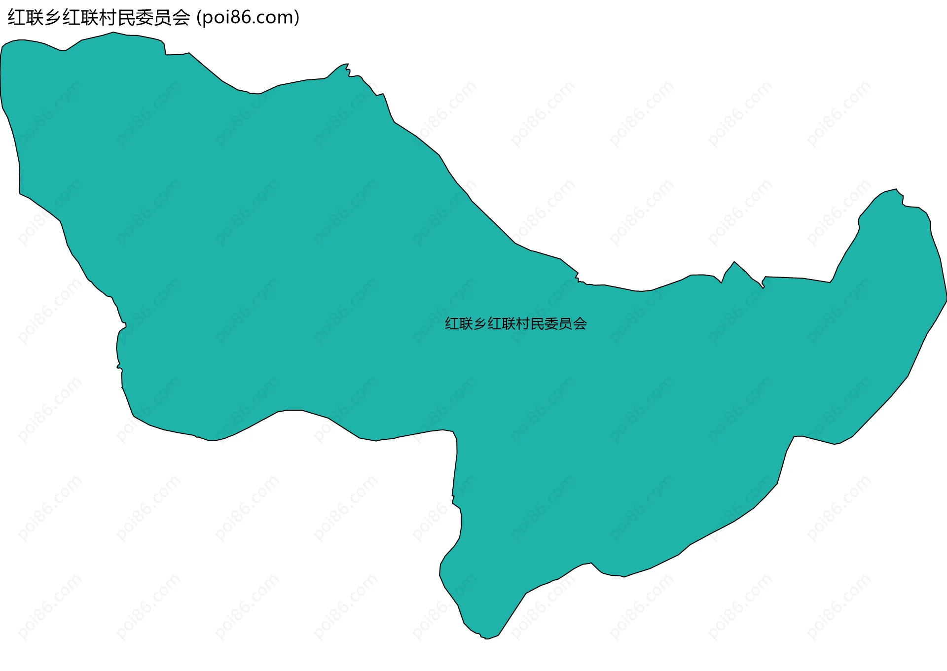 红联乡红联村民委员会边界地图