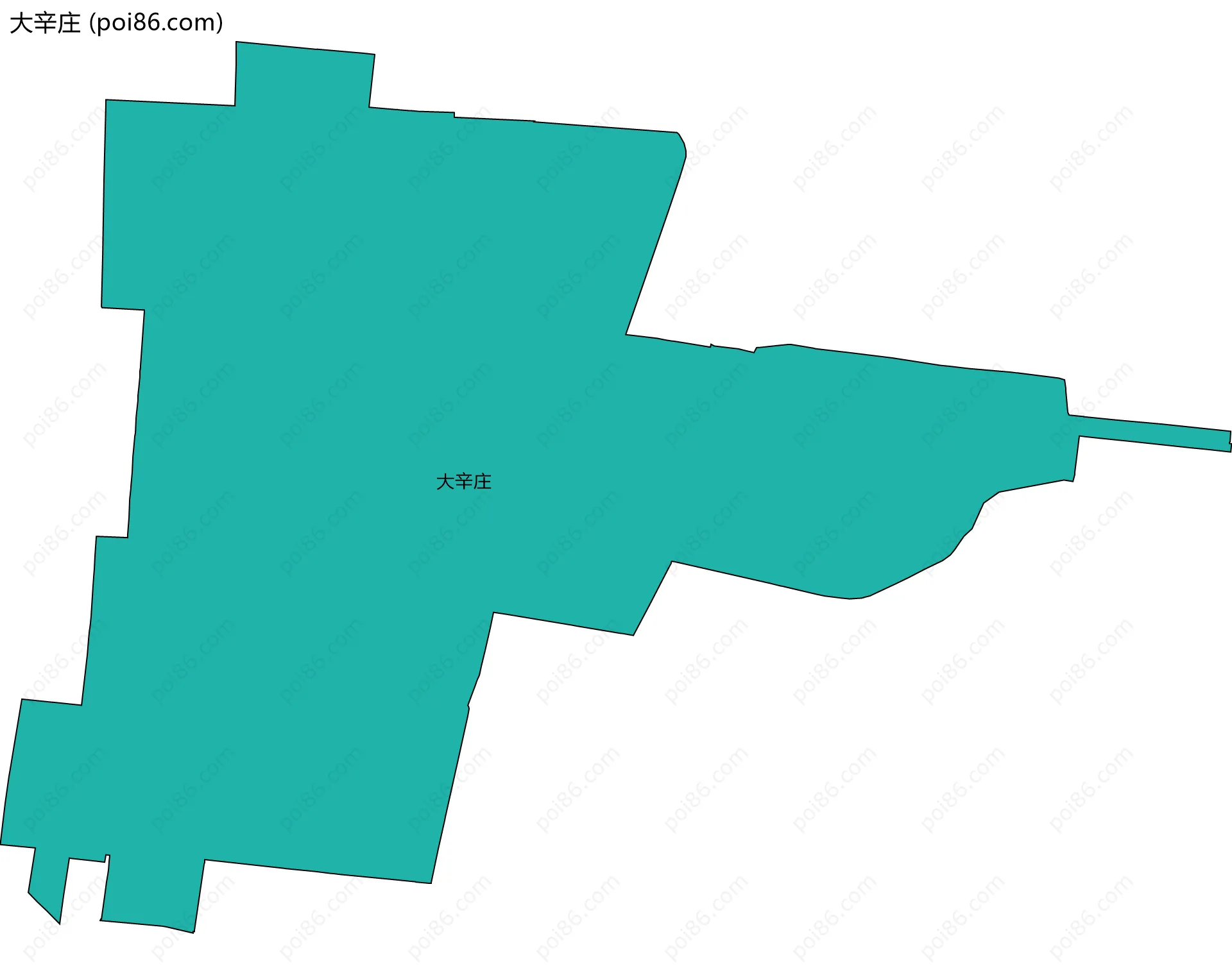 大辛庄边界地图