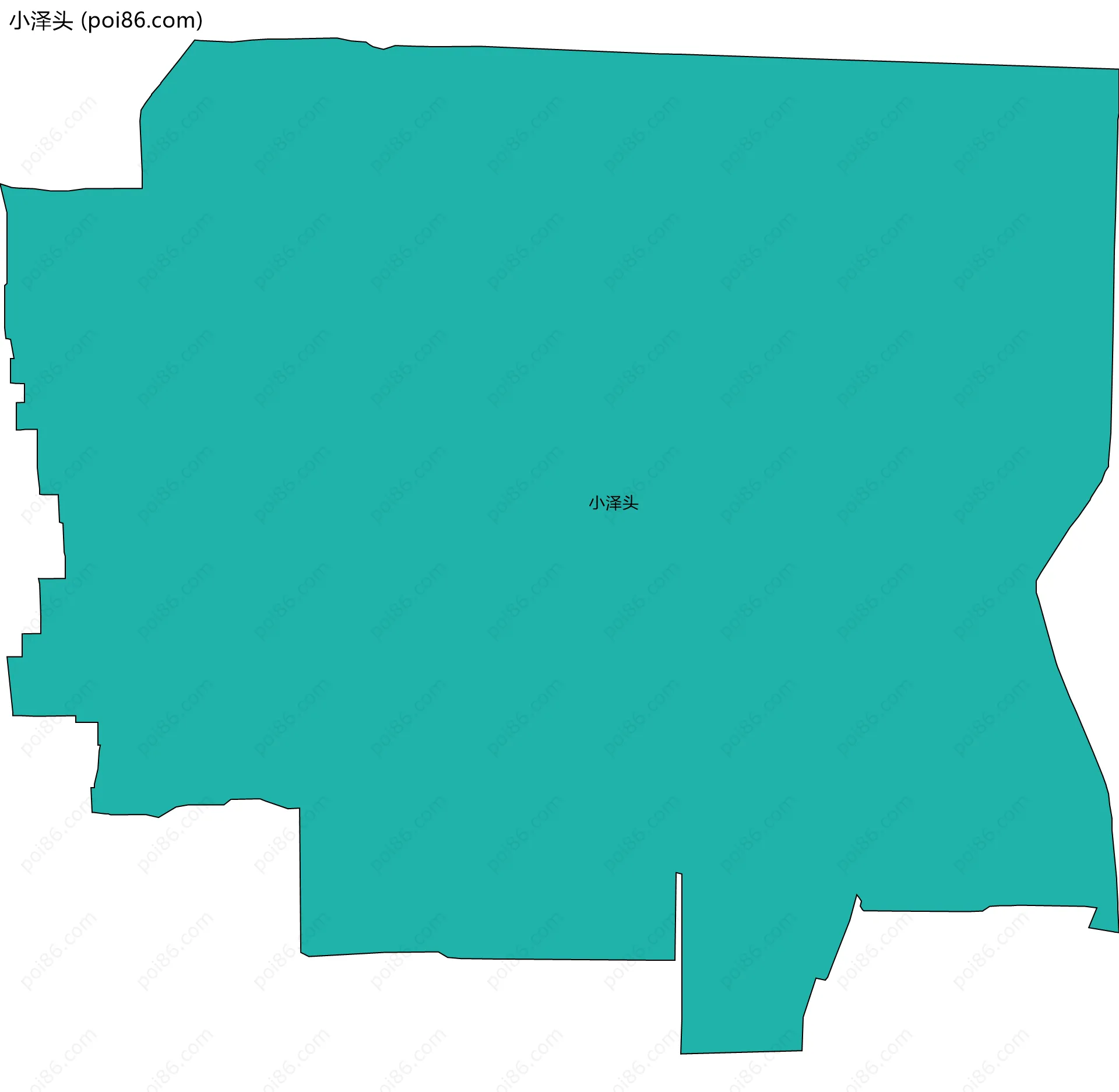 小泽头边界地图