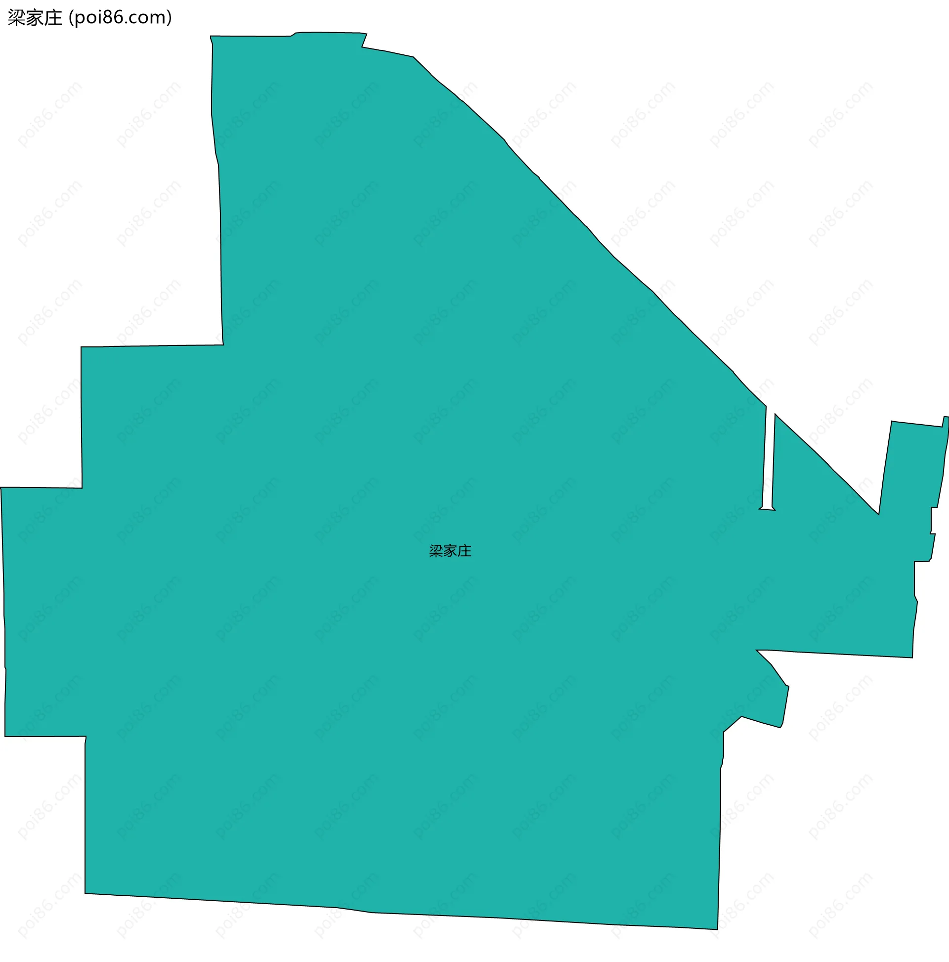 梁家庄边界地图