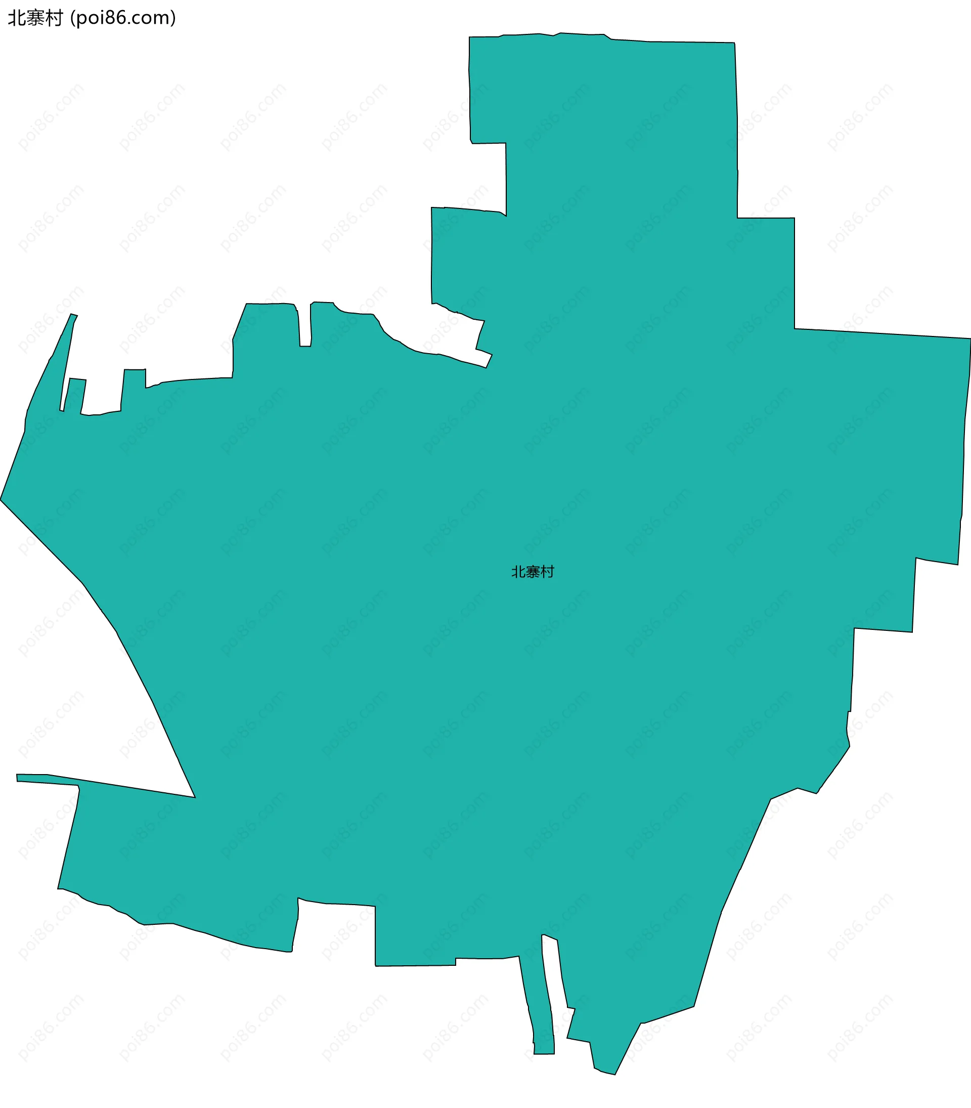 北寨村边界地图