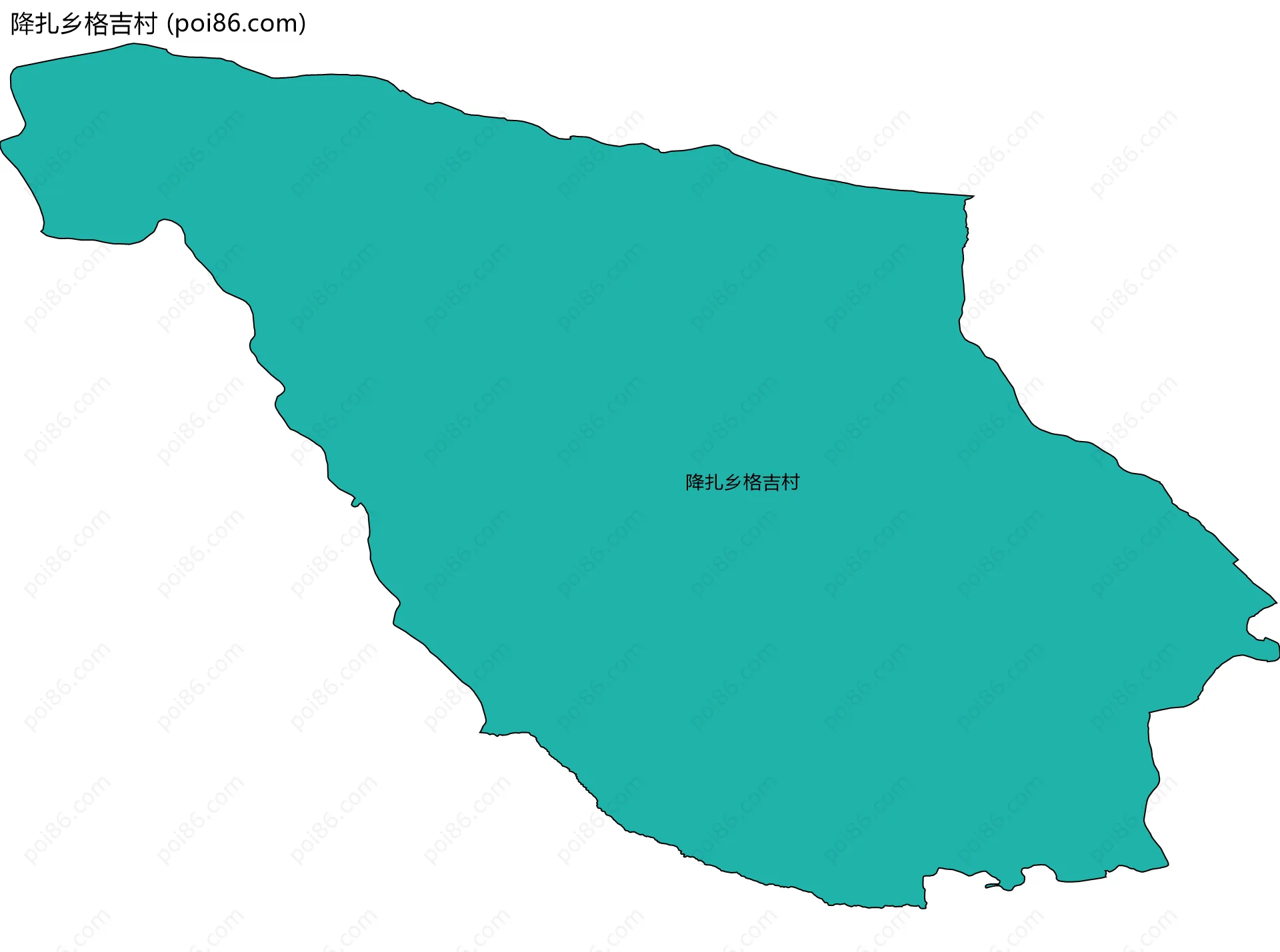降扎乡格吉村边界地图