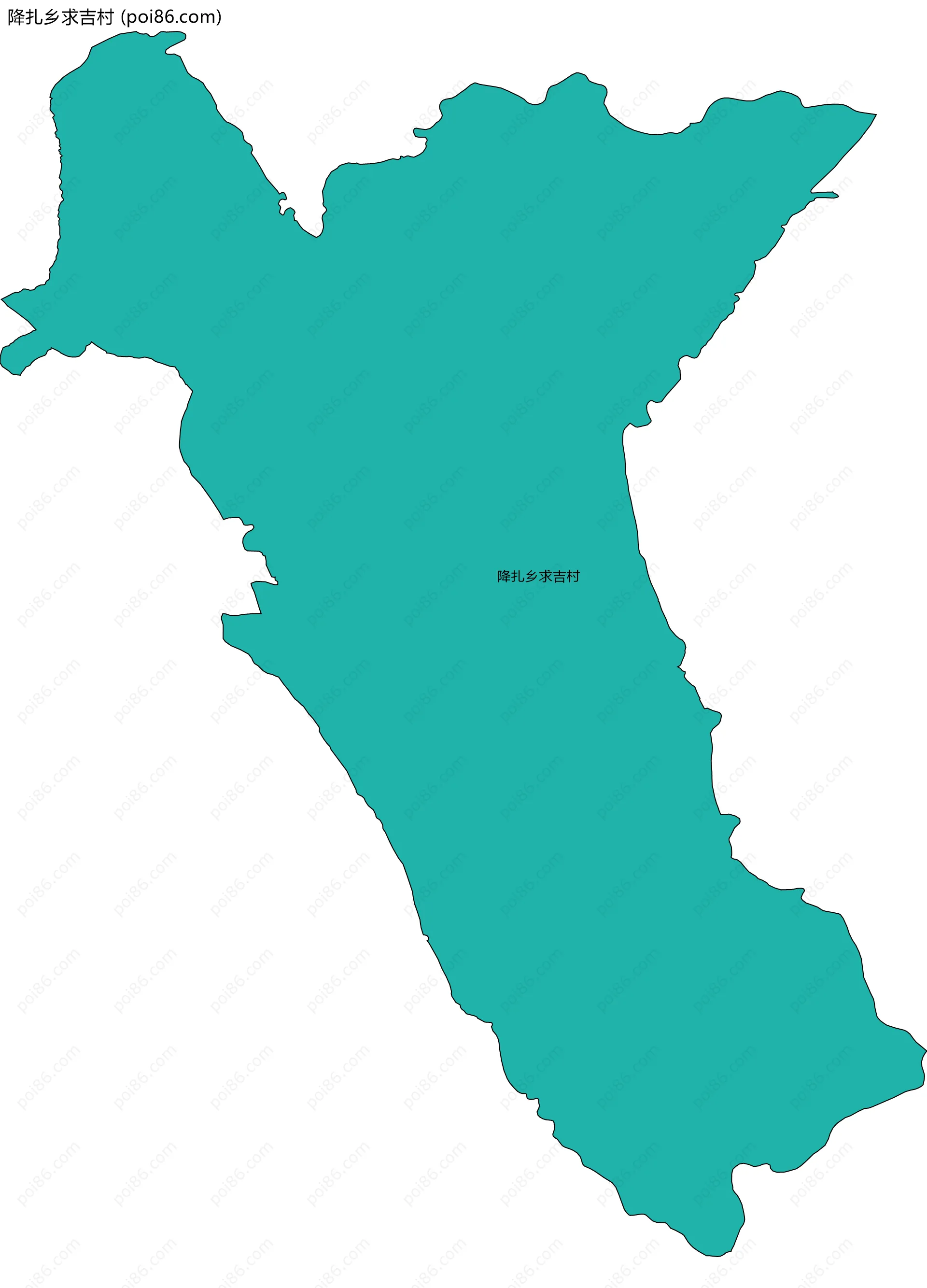 降扎乡求吉村边界地图