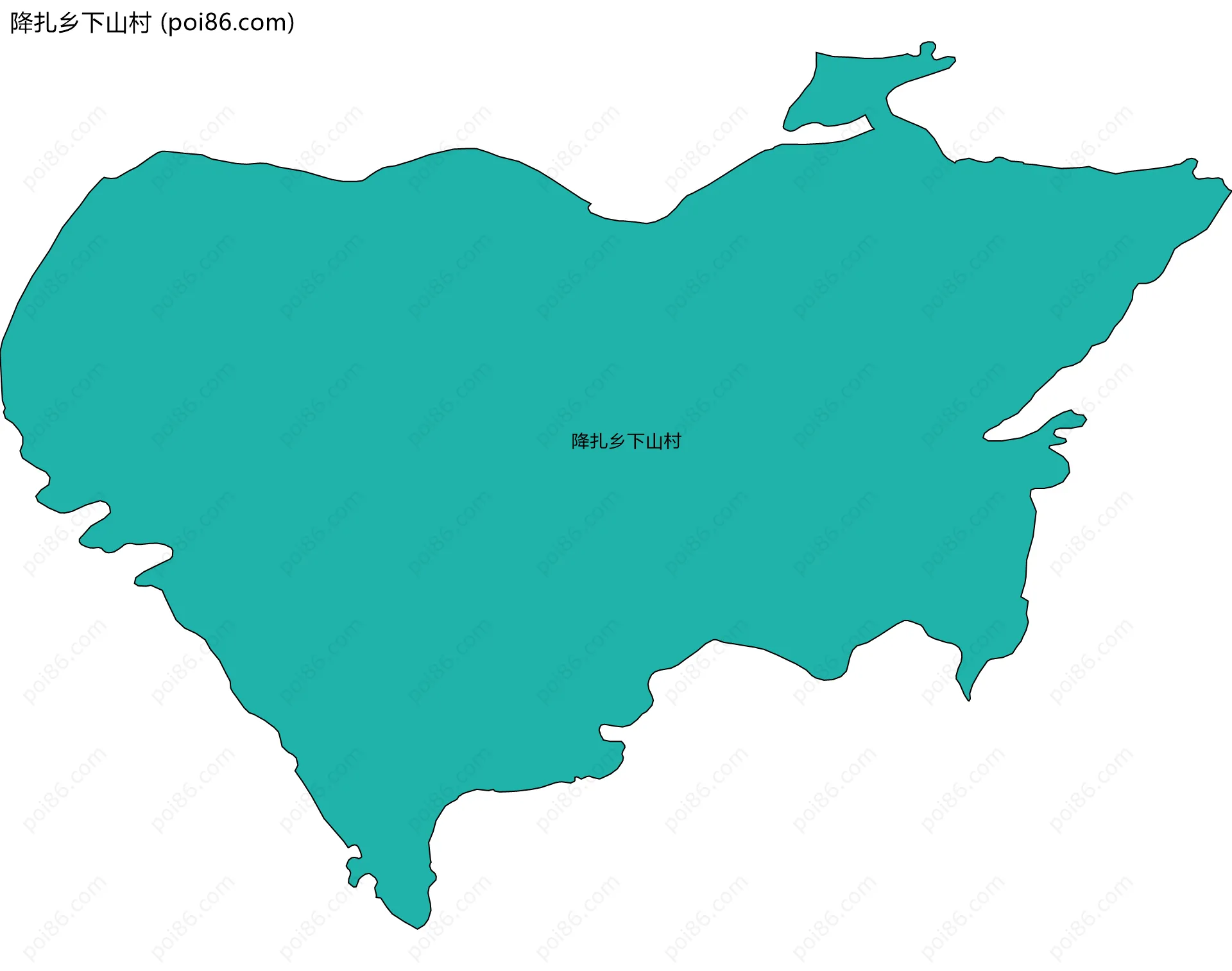 降扎乡下山村边界地图
