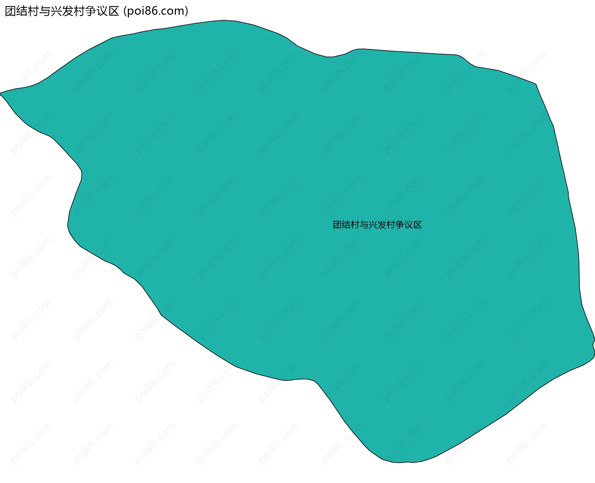 团结村与兴发村争议区边界地图
