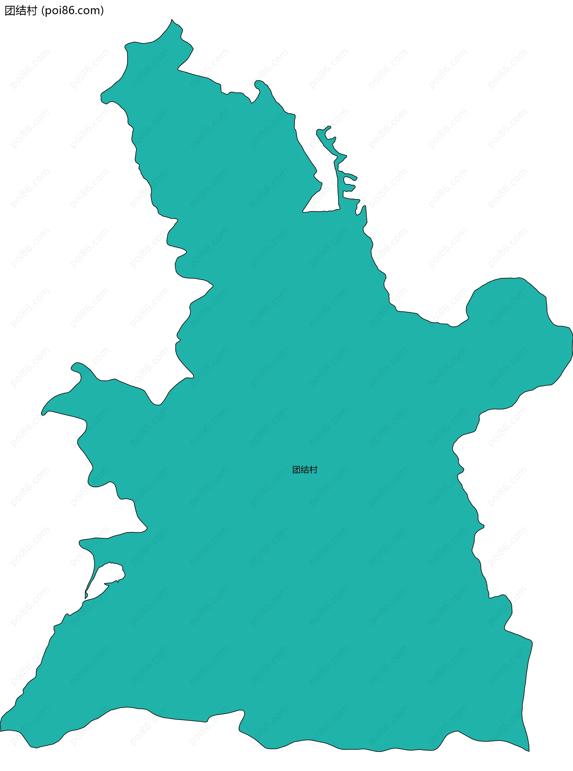 团结村边界地图