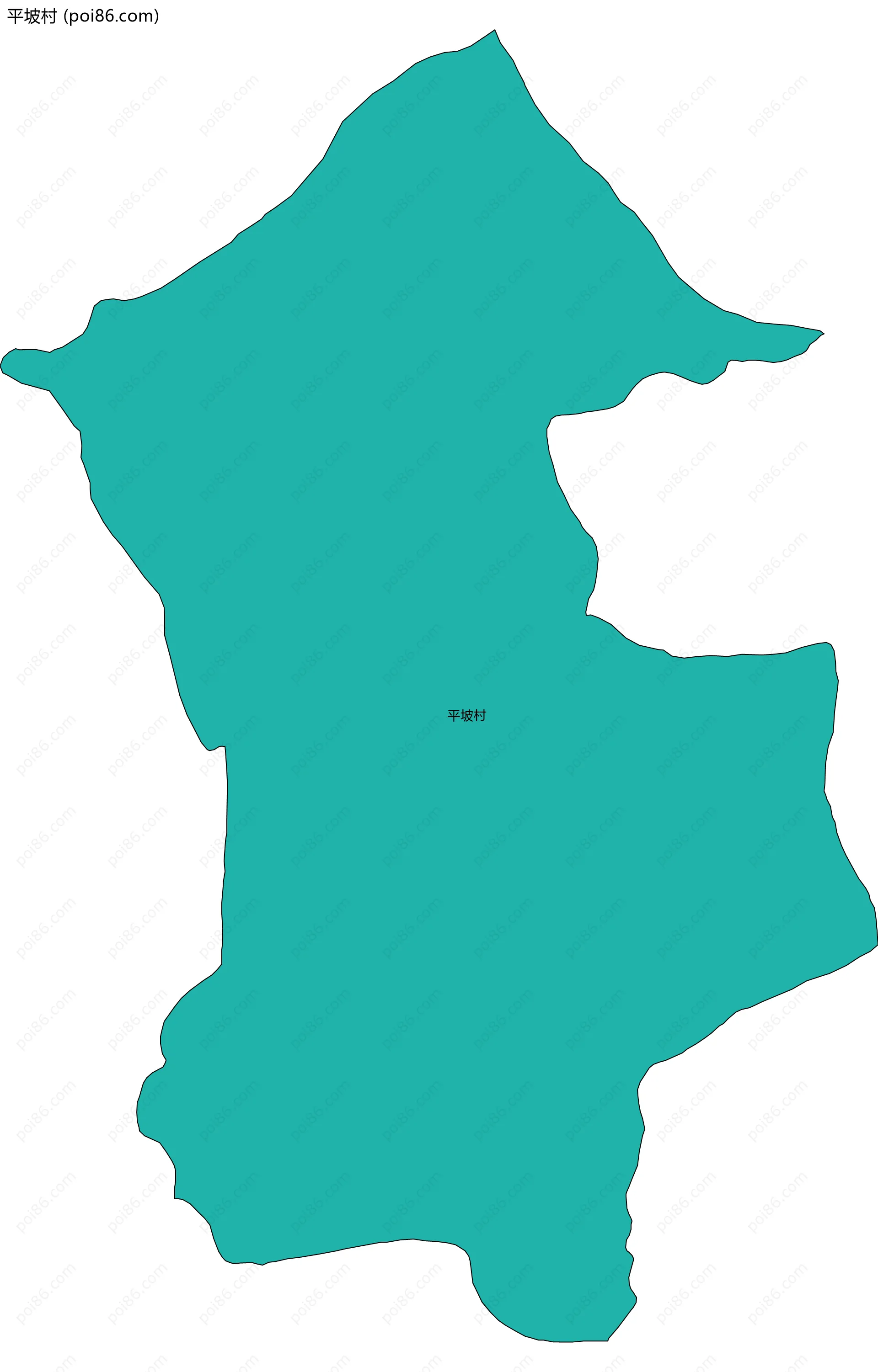 平坡村边界地图