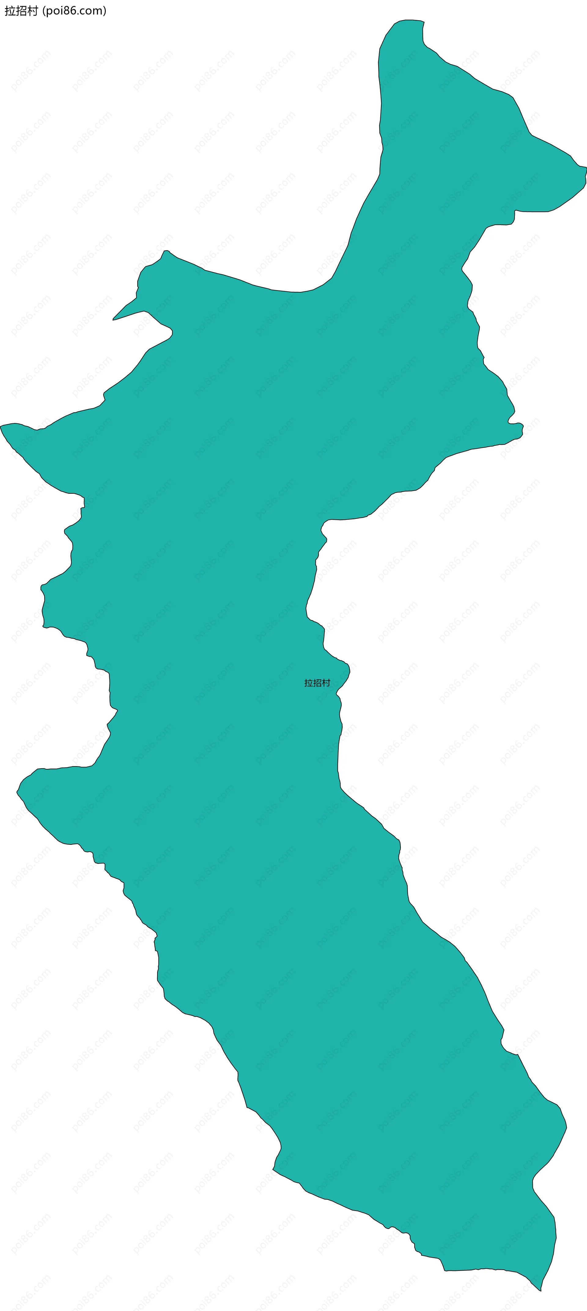 拉招村边界地图