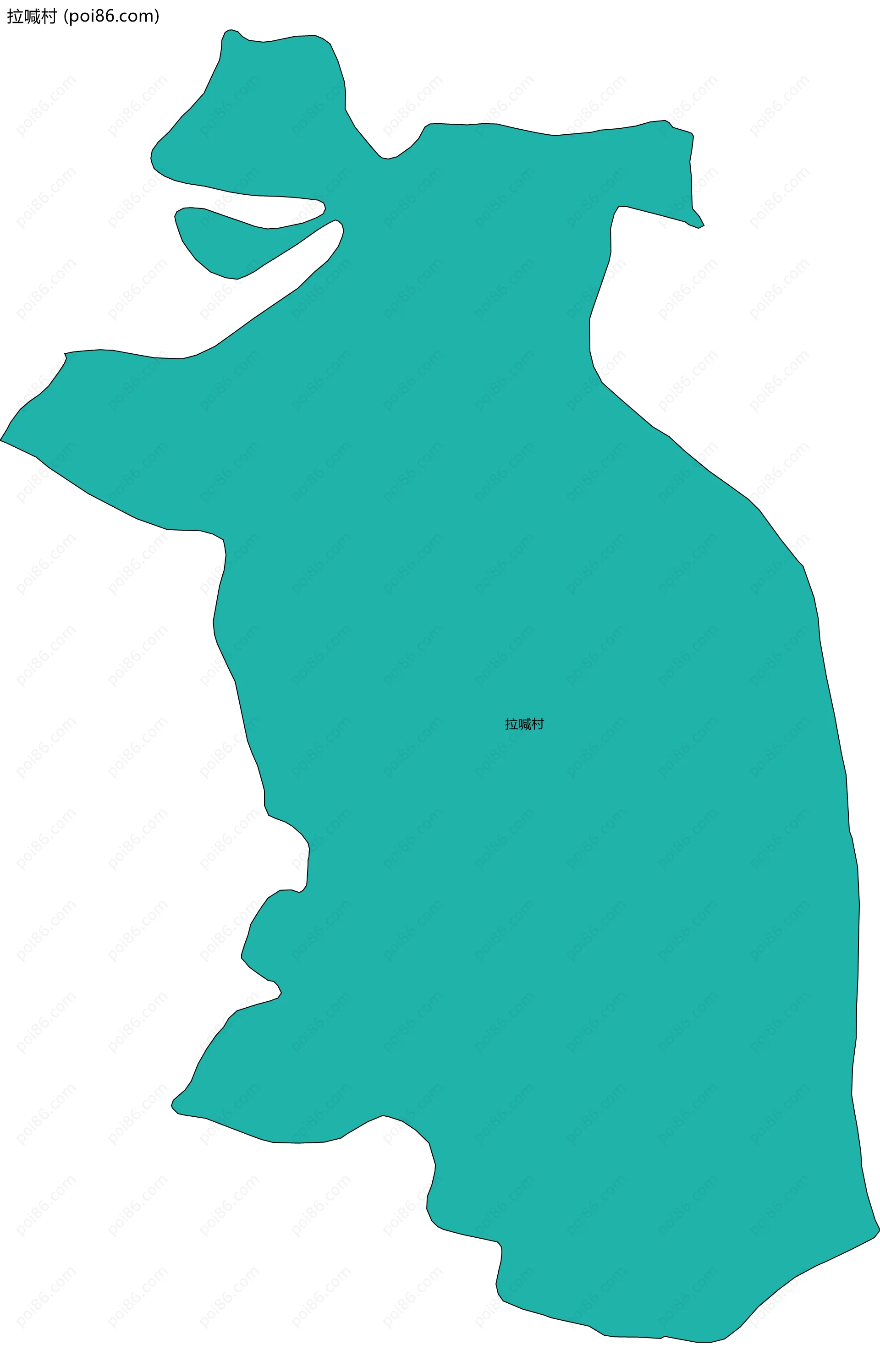 拉喊村边界地图