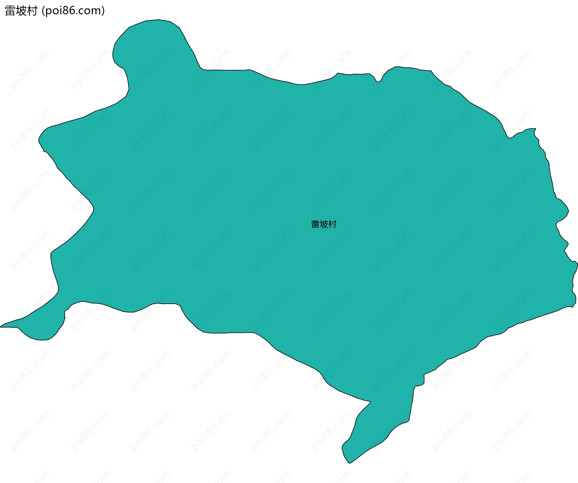 雷坡村边界地图