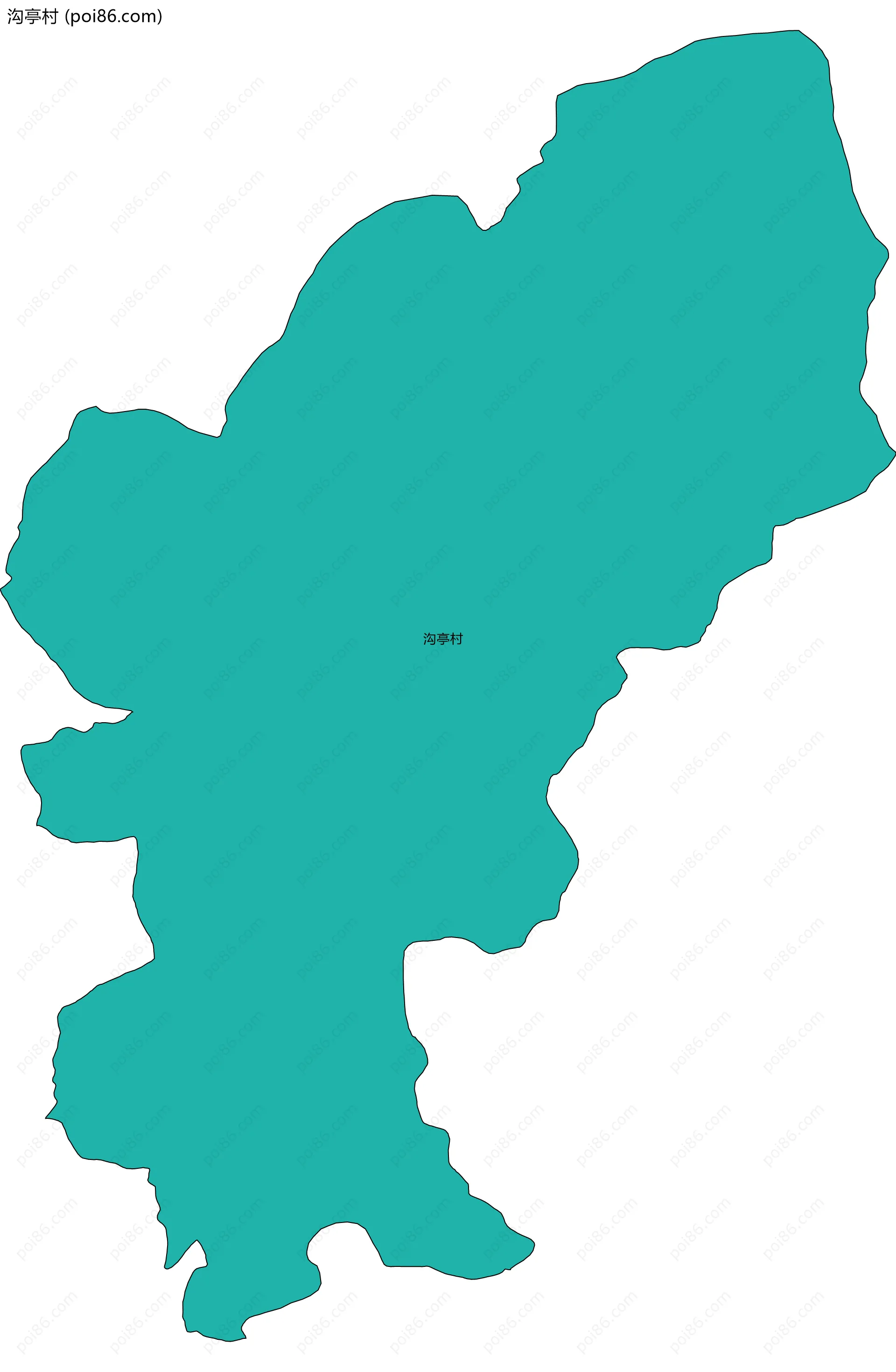 沟亭村边界地图