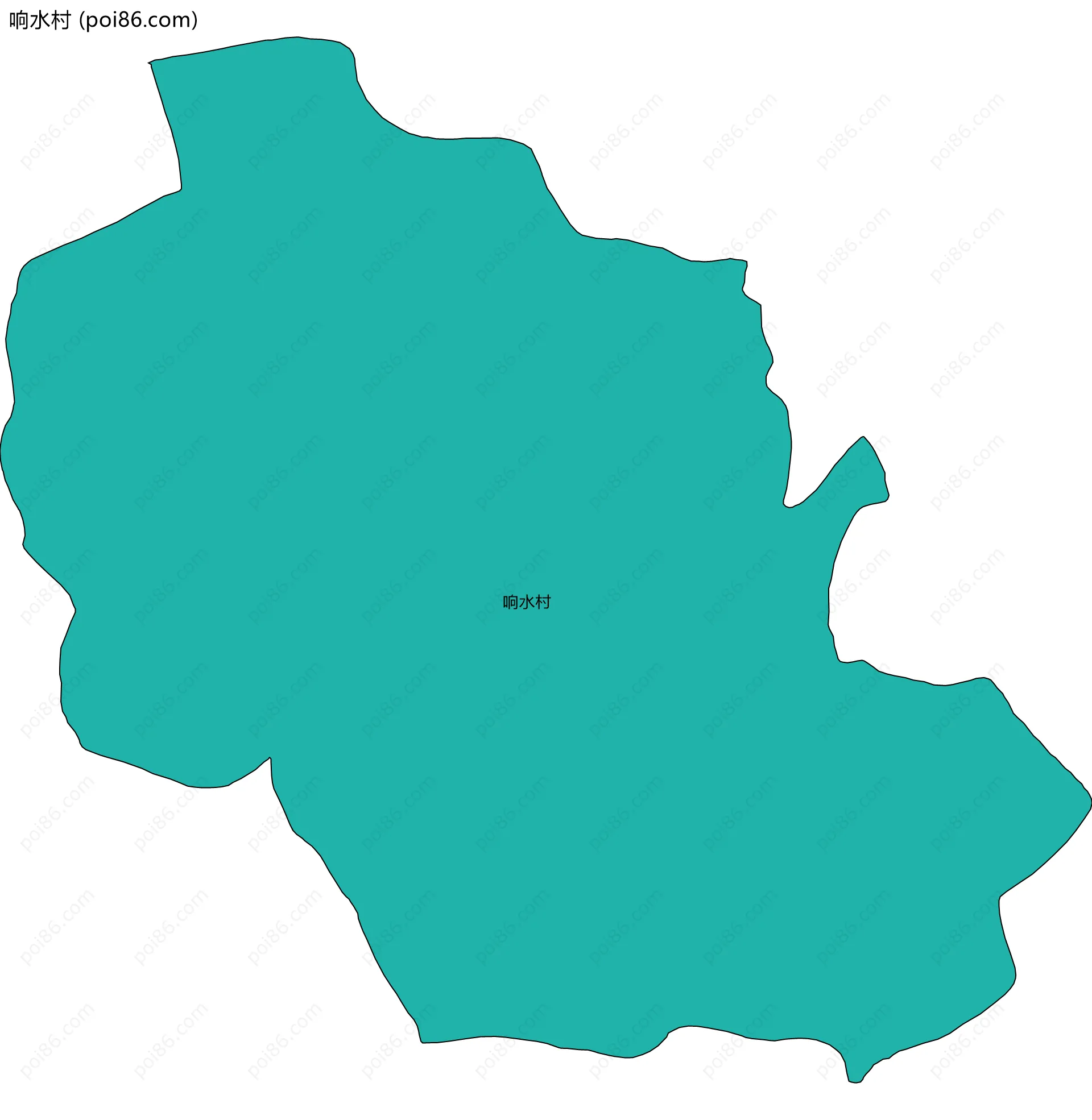 响水村边界地图