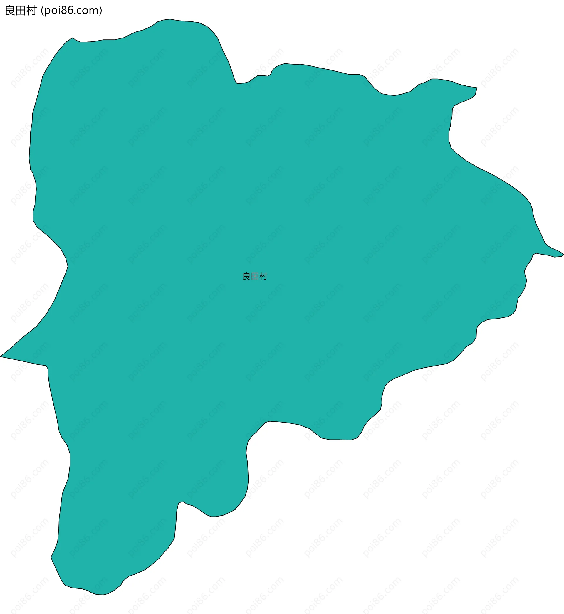 良田村边界地图