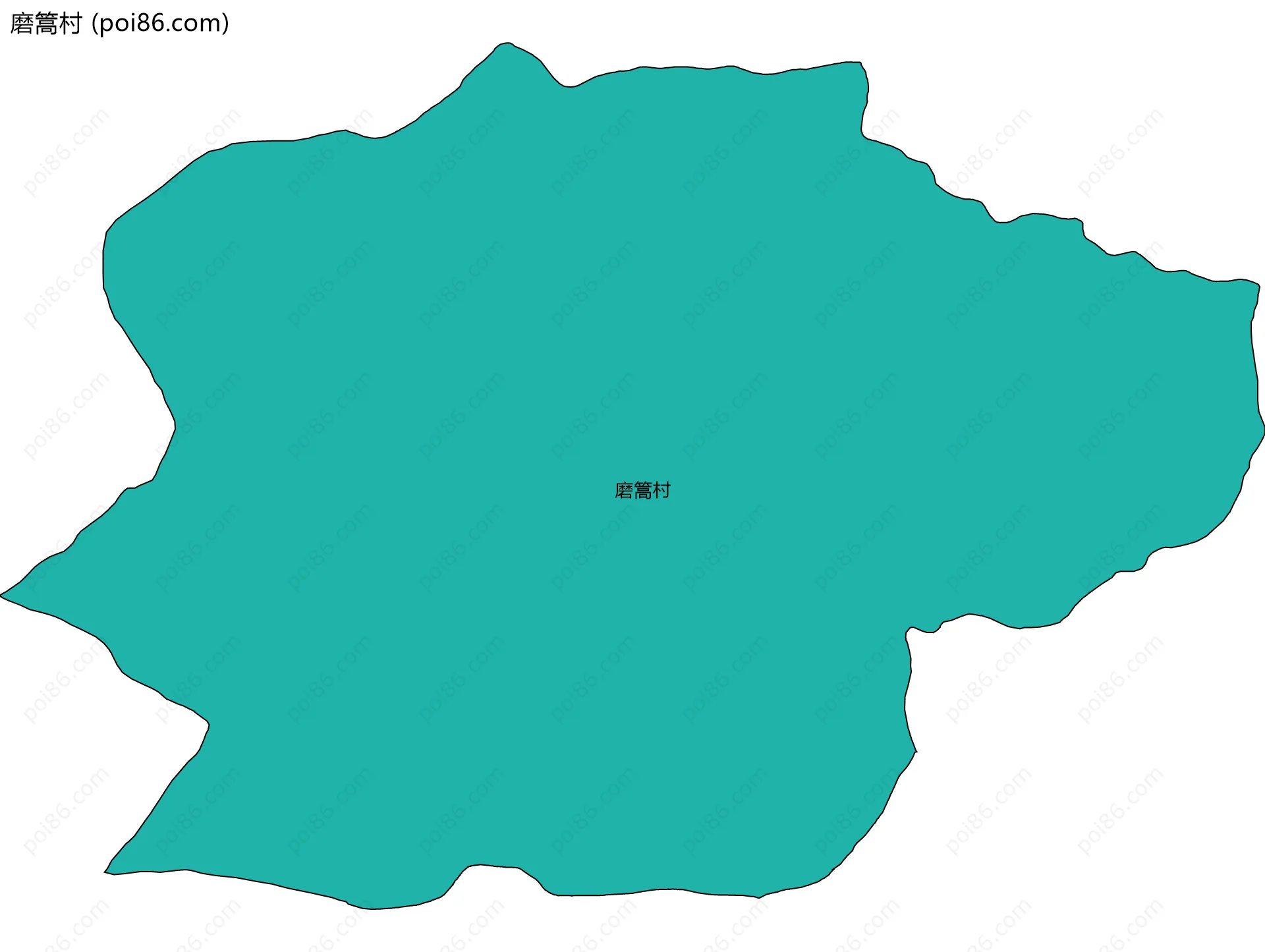 磨篙村边界地图