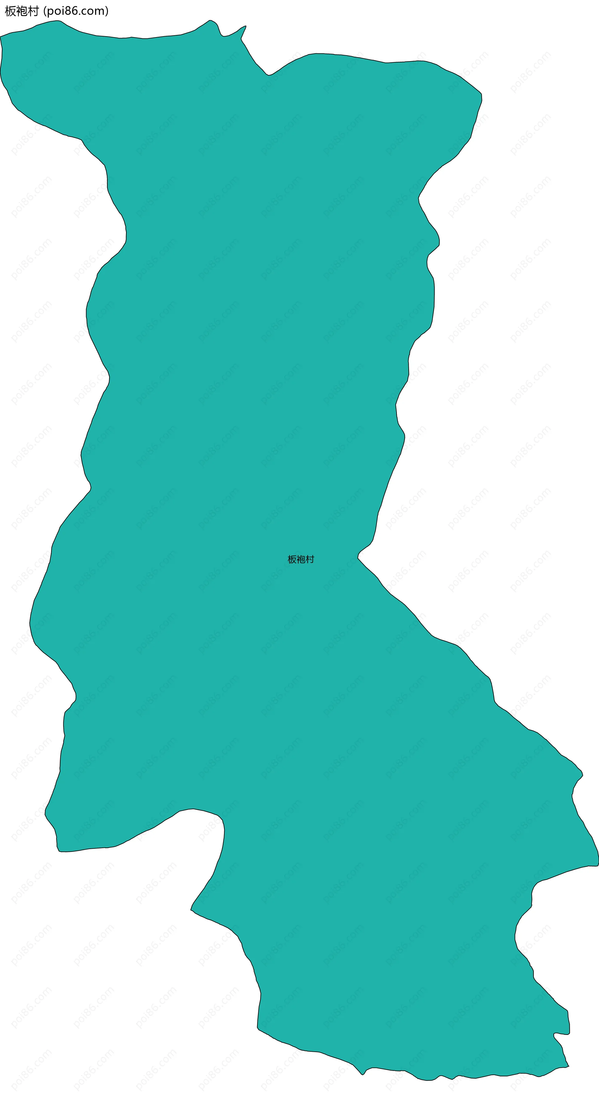 板袍村边界地图