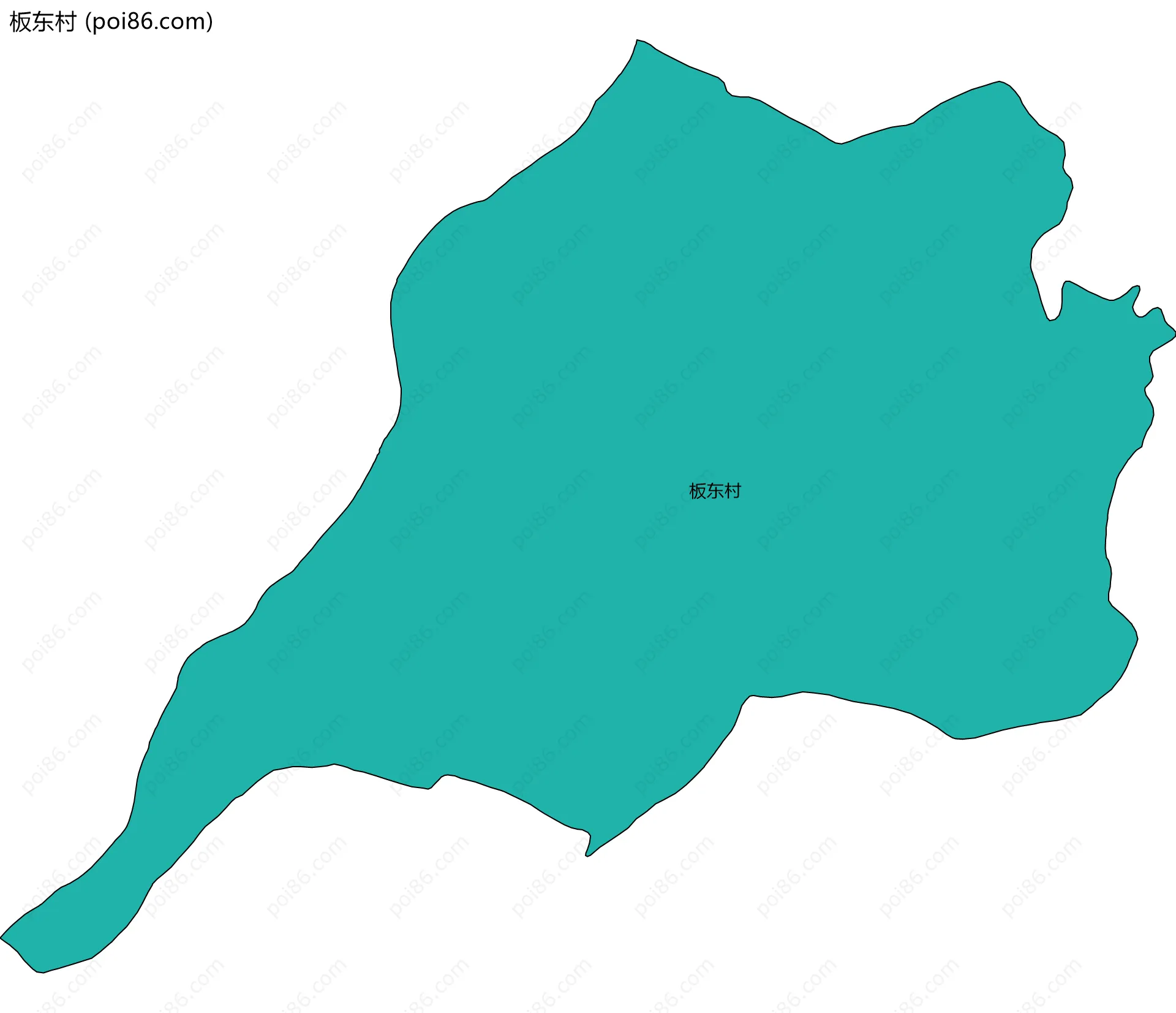 板东村边界地图