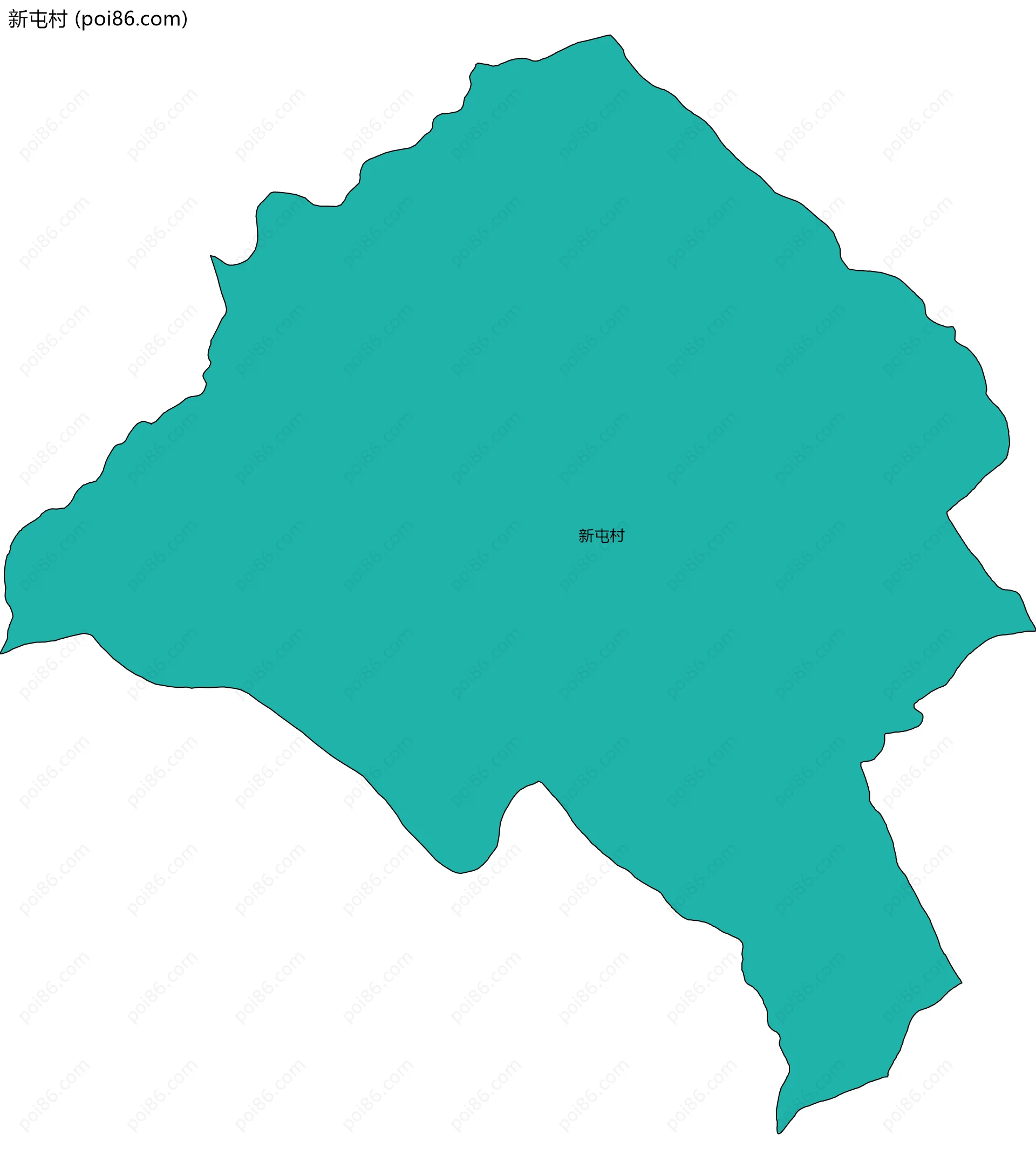 新屯村边界地图