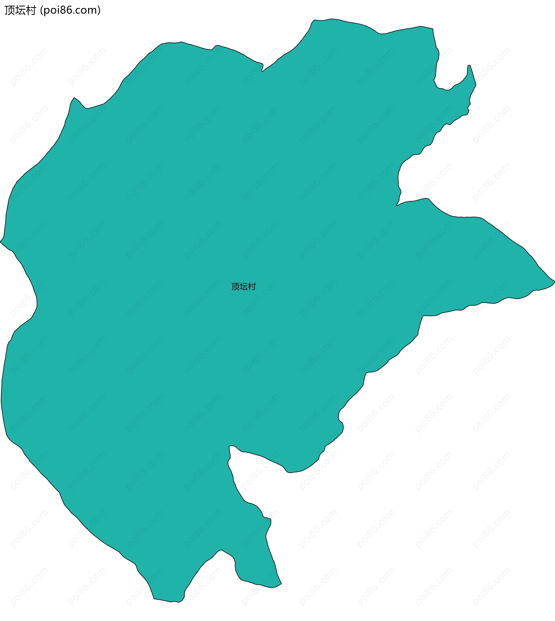 顶坛村边界地图