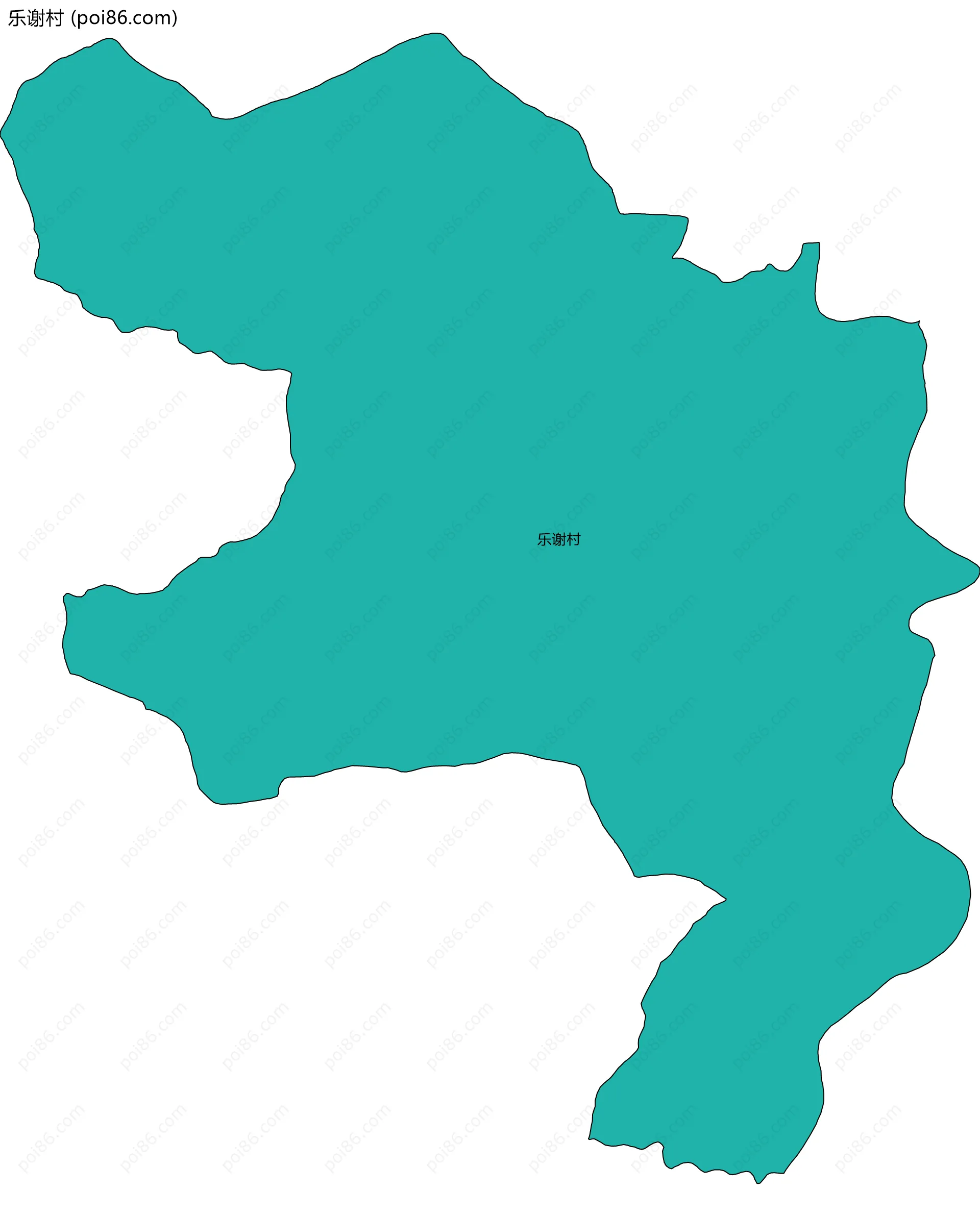 乐谢村边界地图
